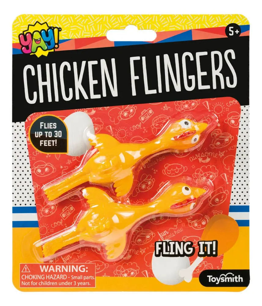 YAY! Chicken Flingers - Sticky Flying Finger Toy for Kids (2-Pack) Toysmith
