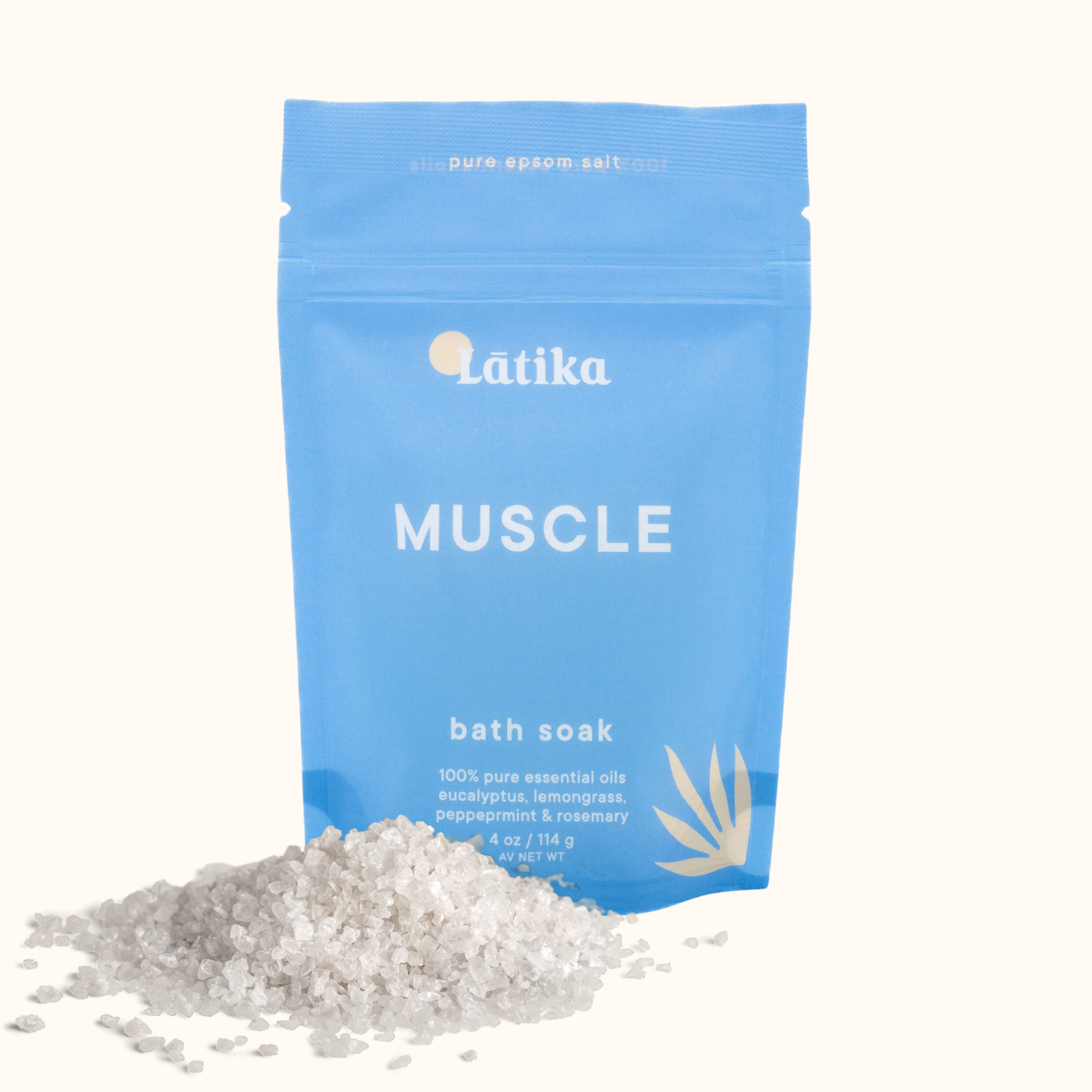 Muscle Relief Epsom Salt Bath Soak - Eucalyptus & Peppermint Essential Oils