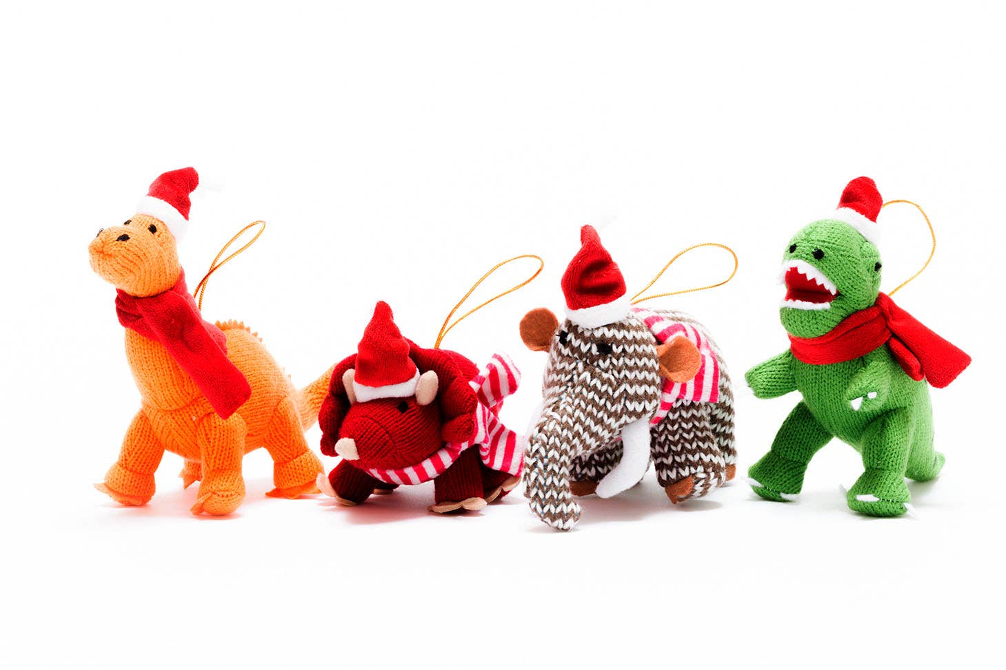 Knitted T Rex Dinosaur Christmas Ornament, Christmas Decor