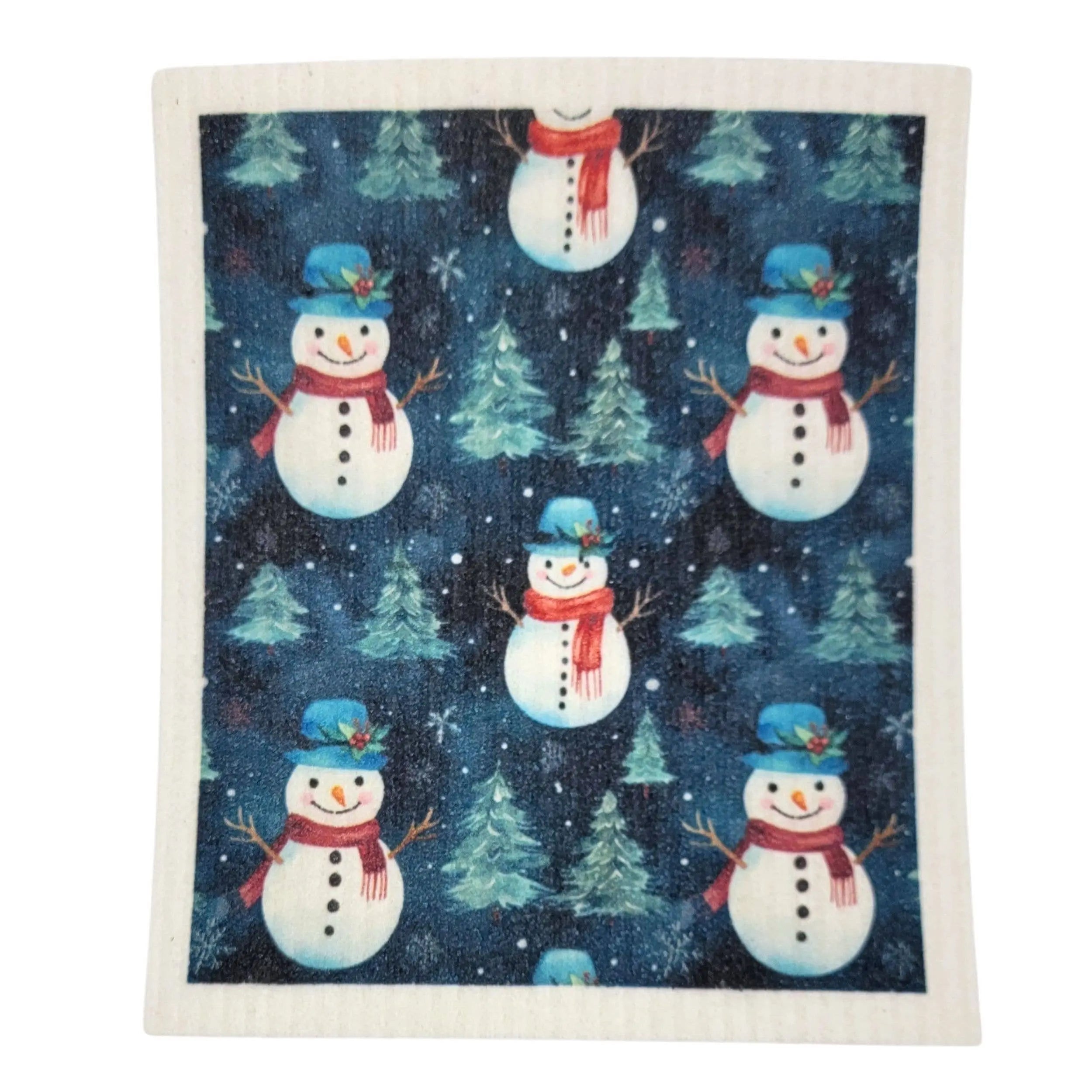 Driftless Studios - Winter Snowman Christmas Swedish Dishcloths - Christmas Gifts