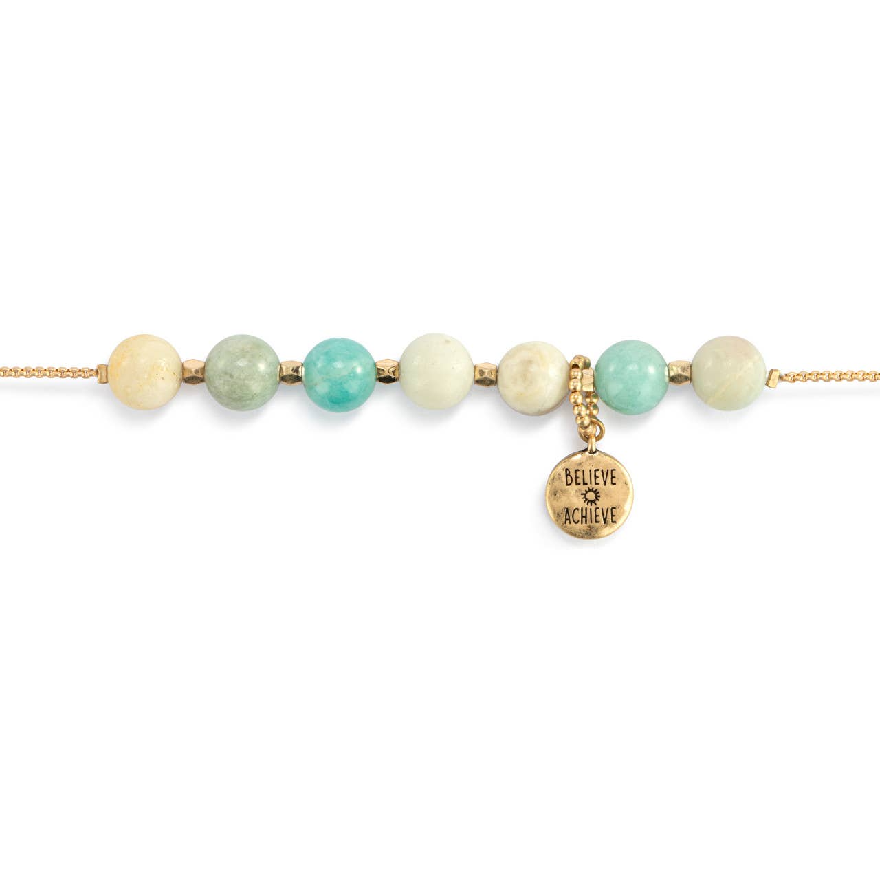 DEMDACO - 7 Days Tracker Bracelet - Turquoise and Gold