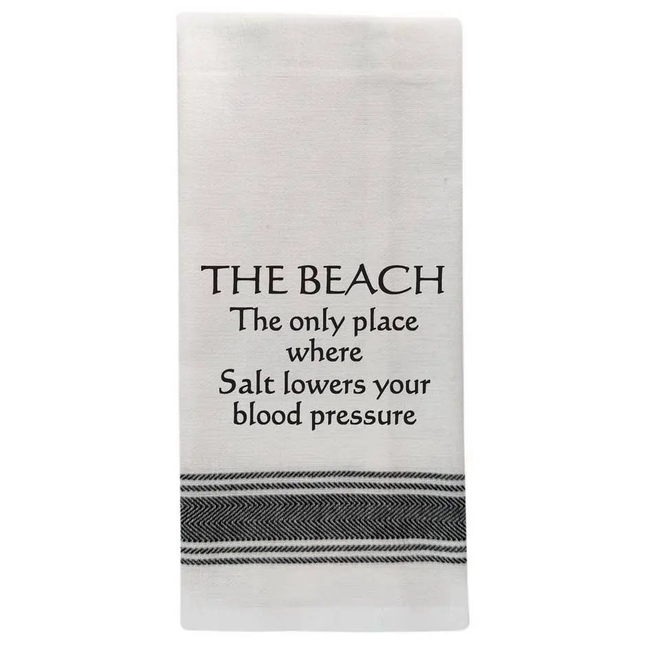The Beach Kitchen Tea Towel - Coastal Cotton Dish Towel Gift Wild Hare Designs