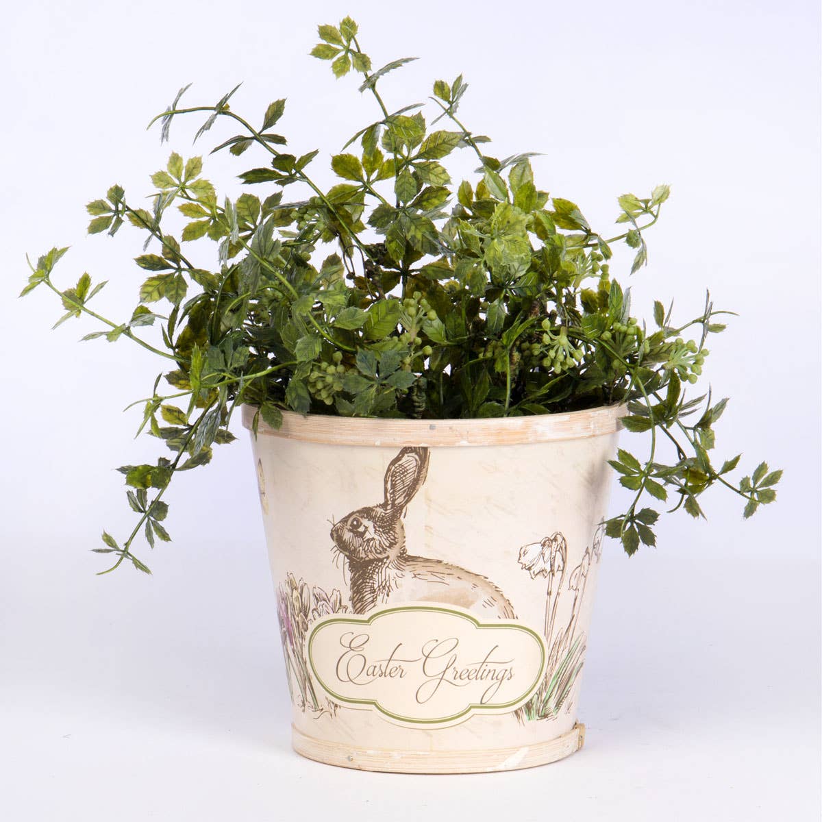 Willow Group - RD SPLITWOOD POT EASTER -BUNNY _Clearance