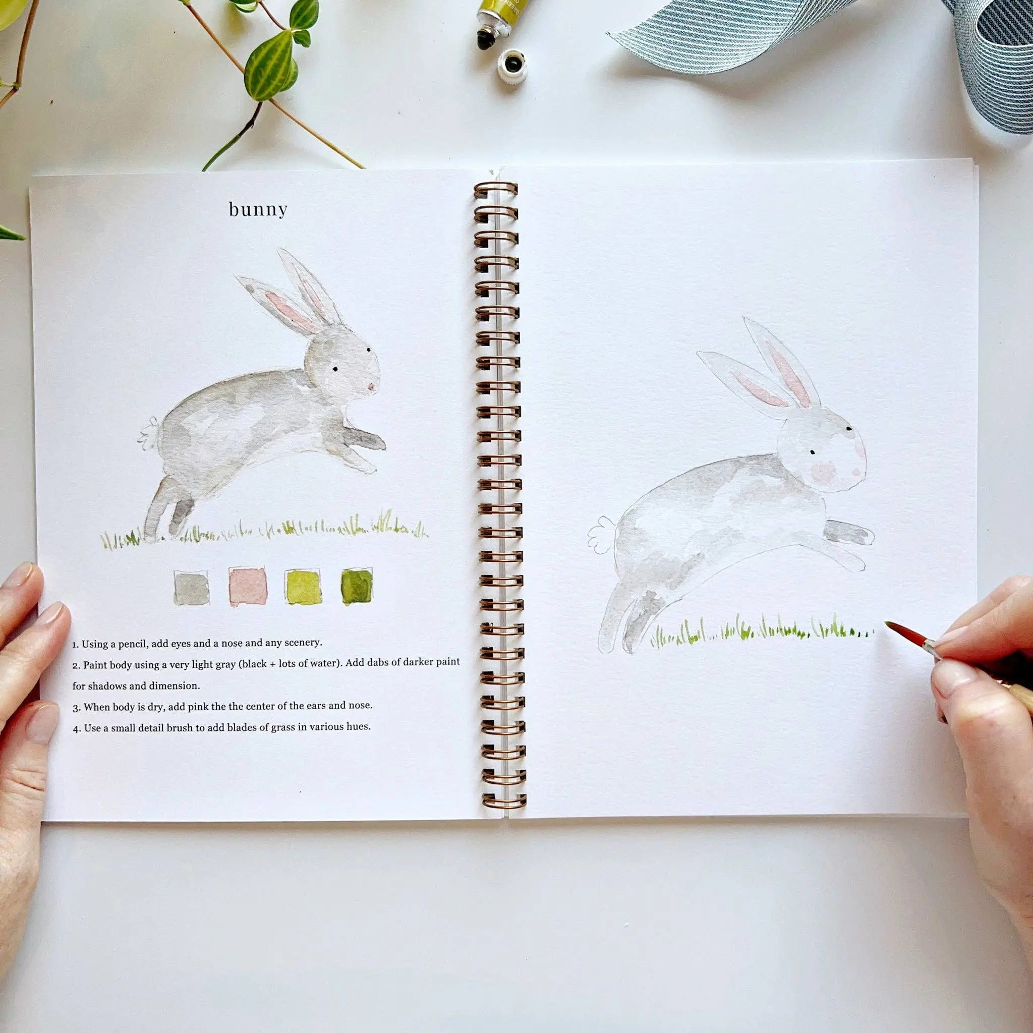 Animals Watercolor Workbook - 12 Beginner-Friendly Paintings - Emily Lex Studio
