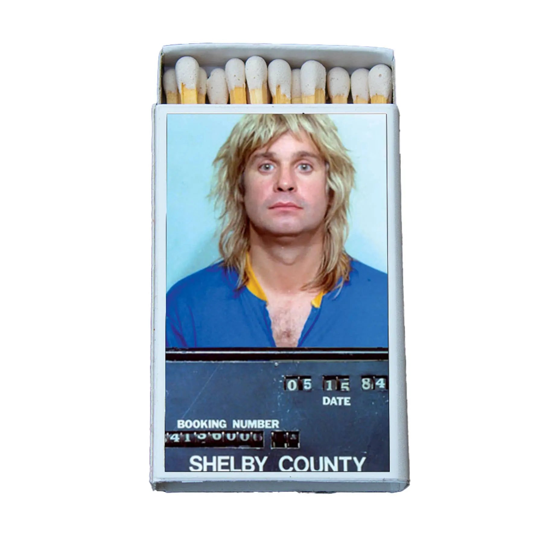 Ozzy Osbourne Mugshot Matchbox - Premium Candle & Incense Matches