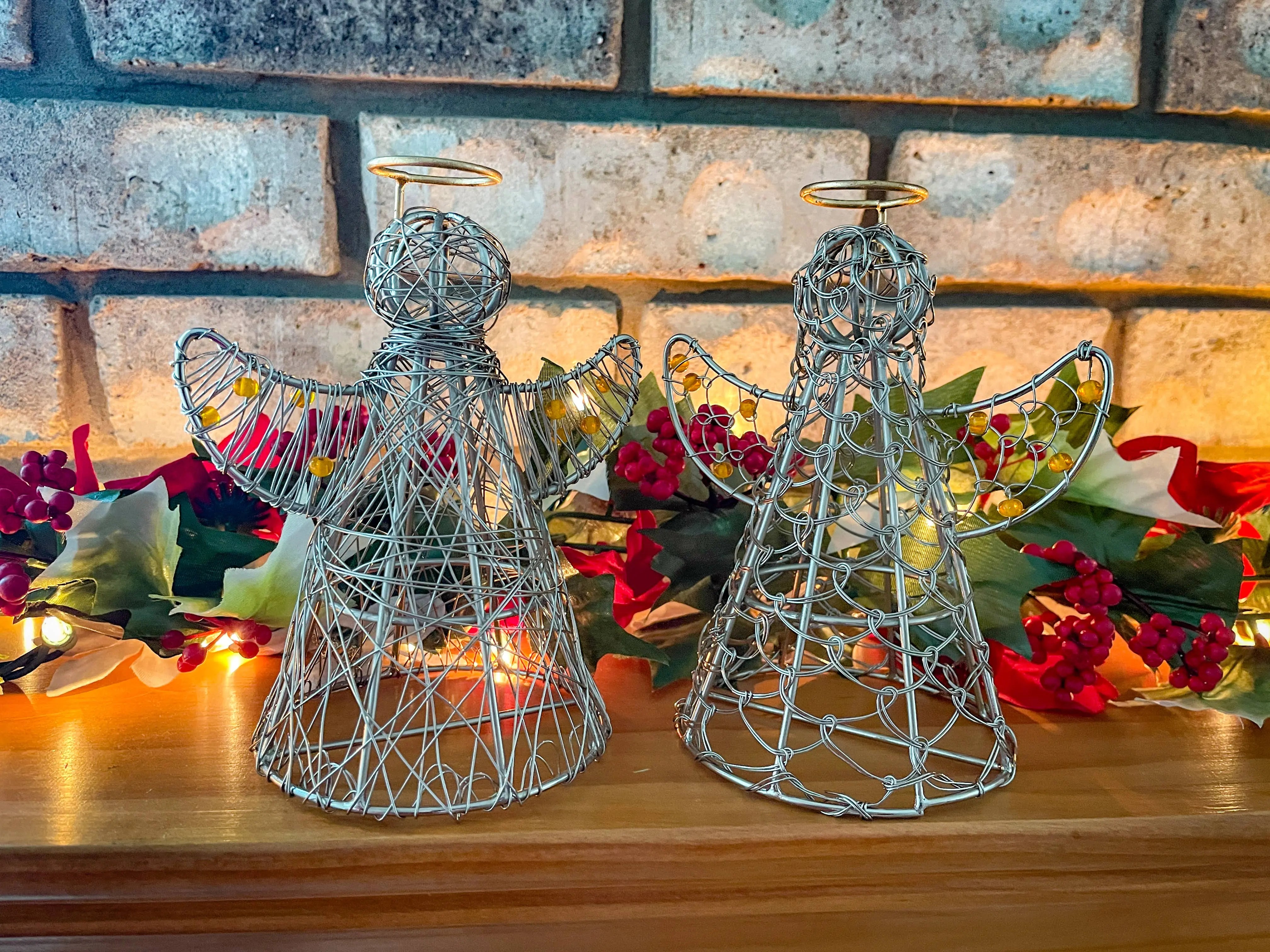 Gold Halo Angel 5.5" - Handmade Wire Christmas Decor - Fair Trade