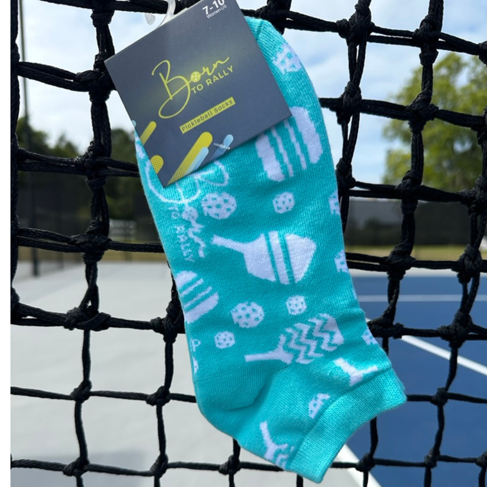 Born to Rally - Pickleball Ankle Socks - Size - Women US 7-10