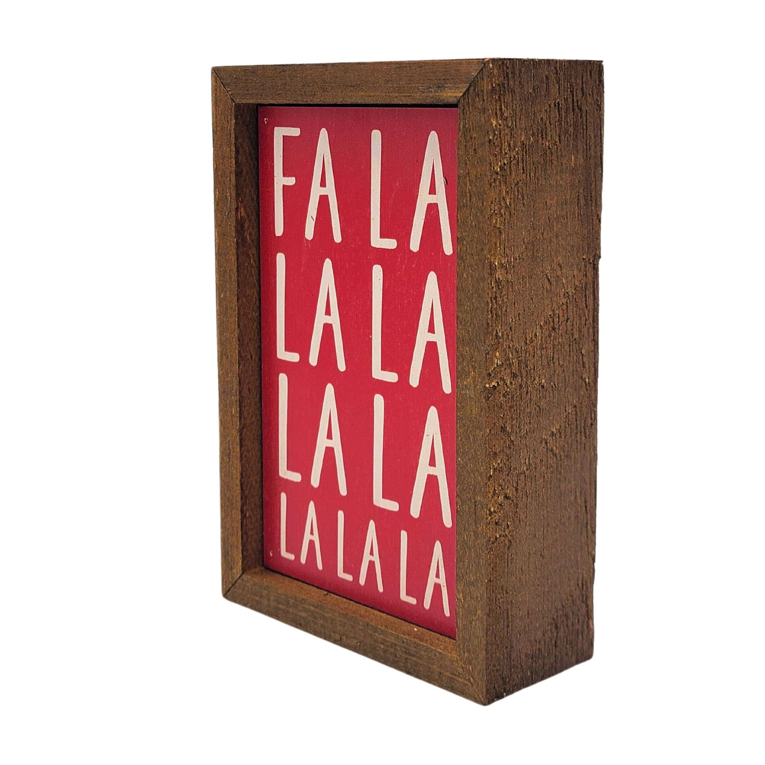 6X4 Fa La La Wall Accent Sign - Christmas Signs - Clearance