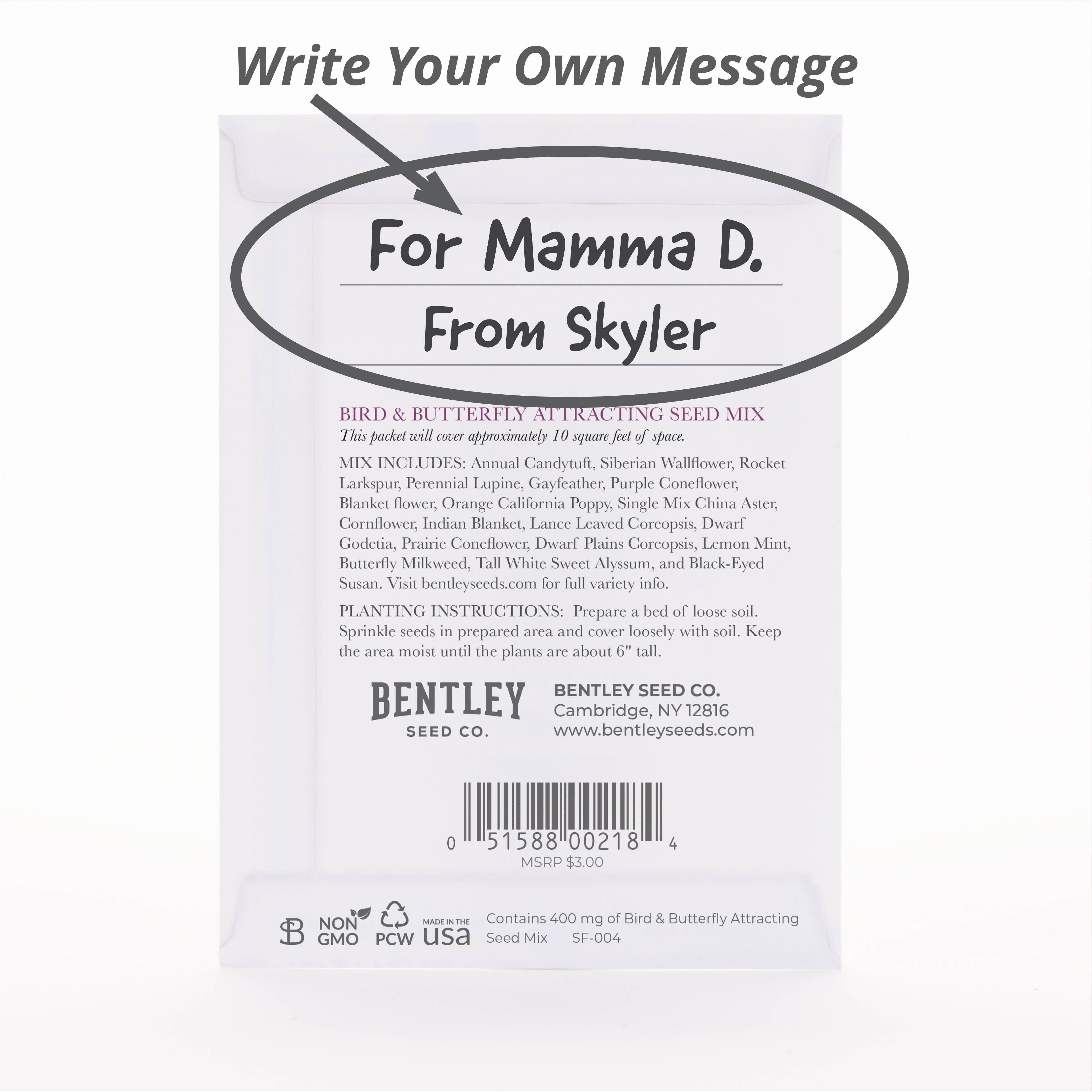 Bentley Seed Co. - Happy Mother's Day - Bird & Butterfly Attracting Mix