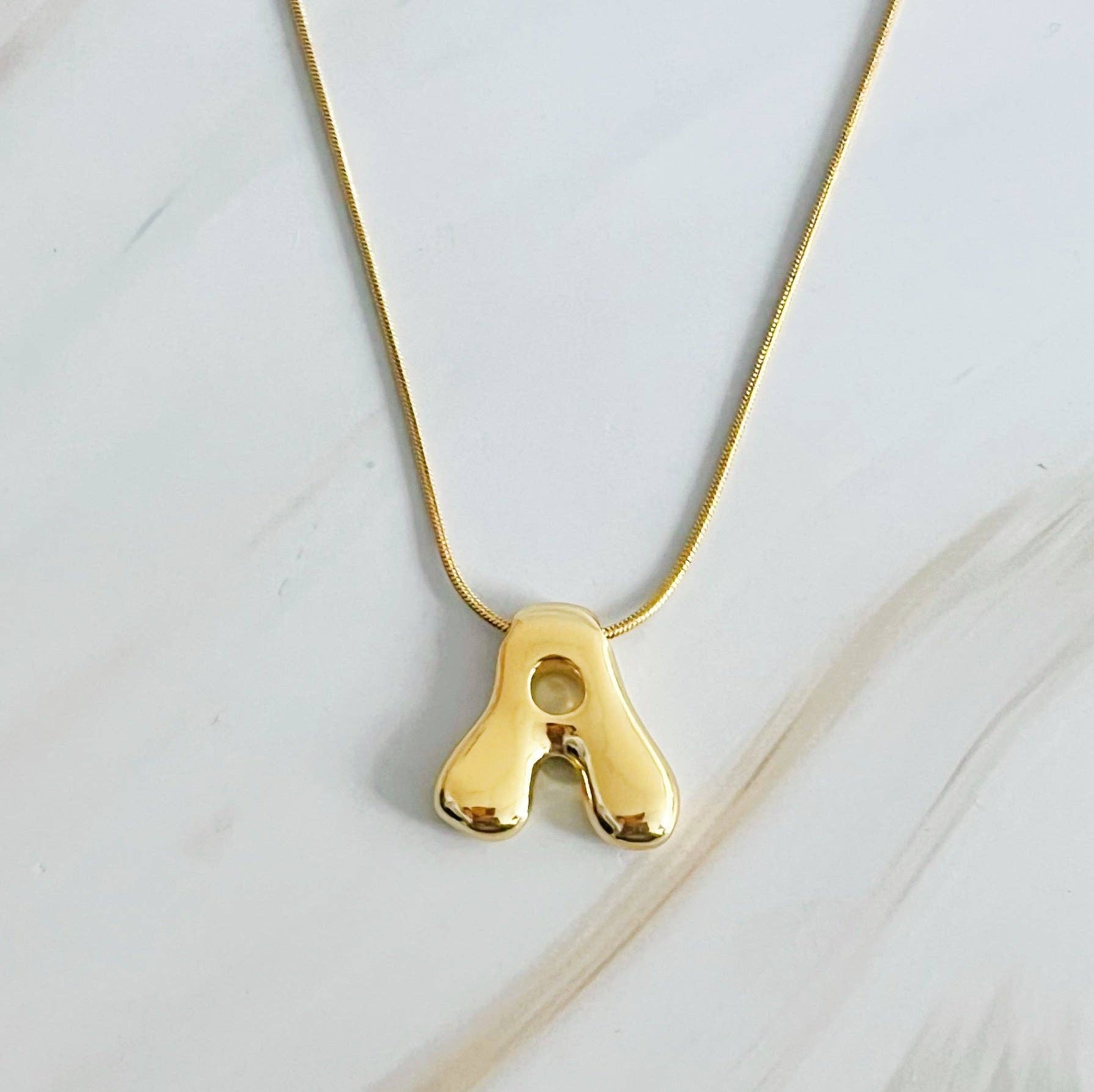 Ellison+Young - Balloon Letter Initial Necklace: K