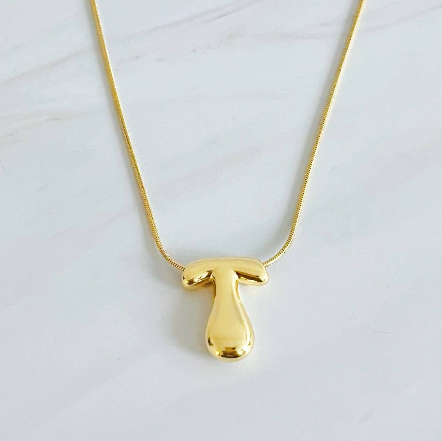 Ellison+Young - Balloon Letter Initial Necklace: K