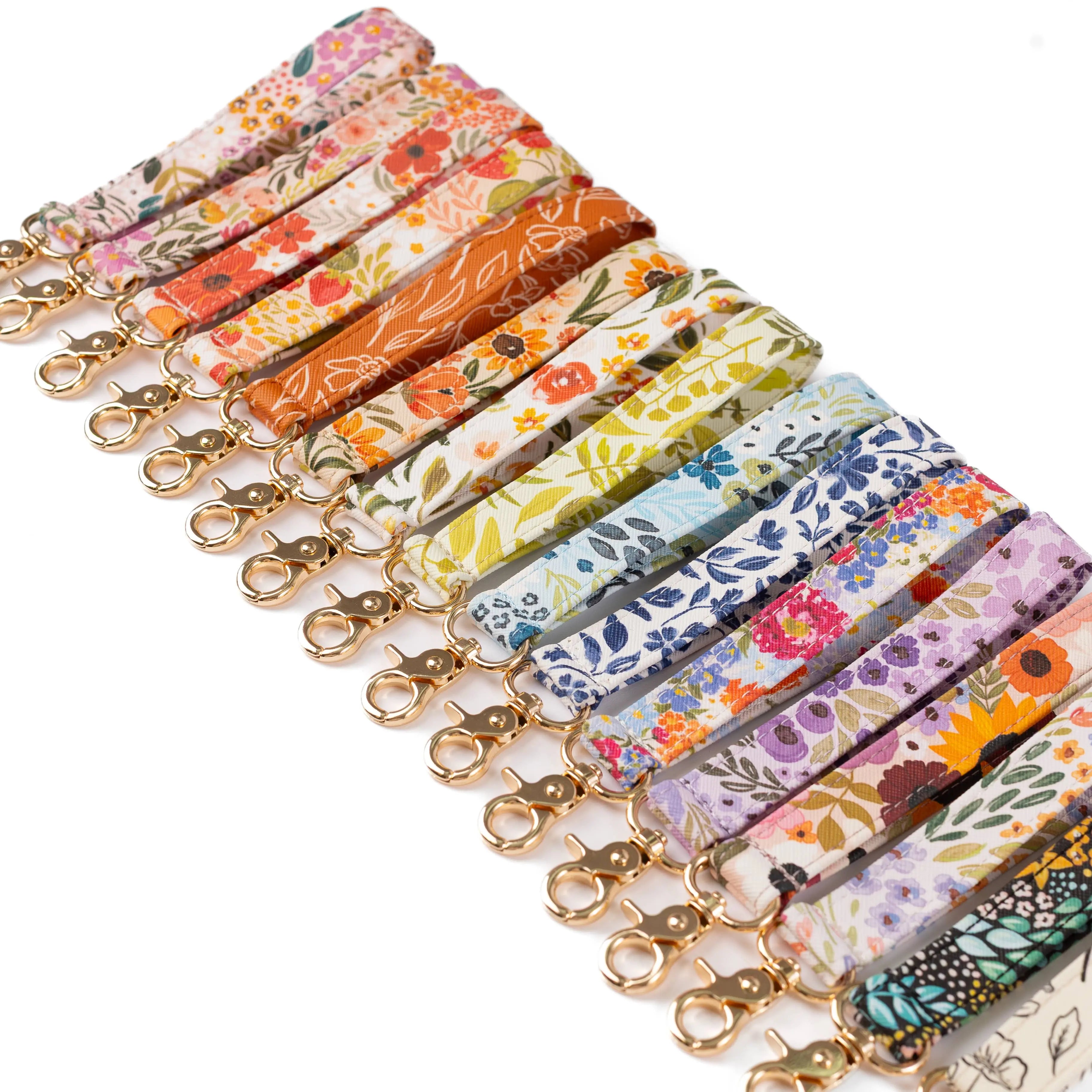 Countryside Blooms Wristlet Keychain - Vegan Leather