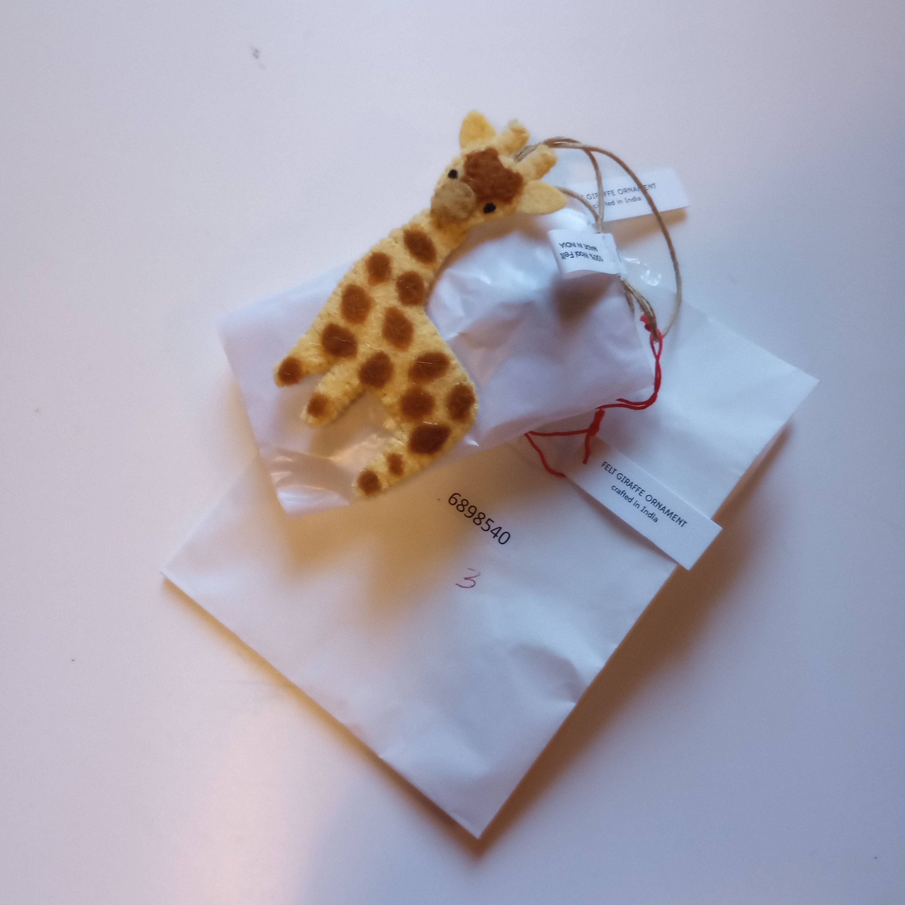 Ten Thousand Villages - Felt Giraffe Ornament