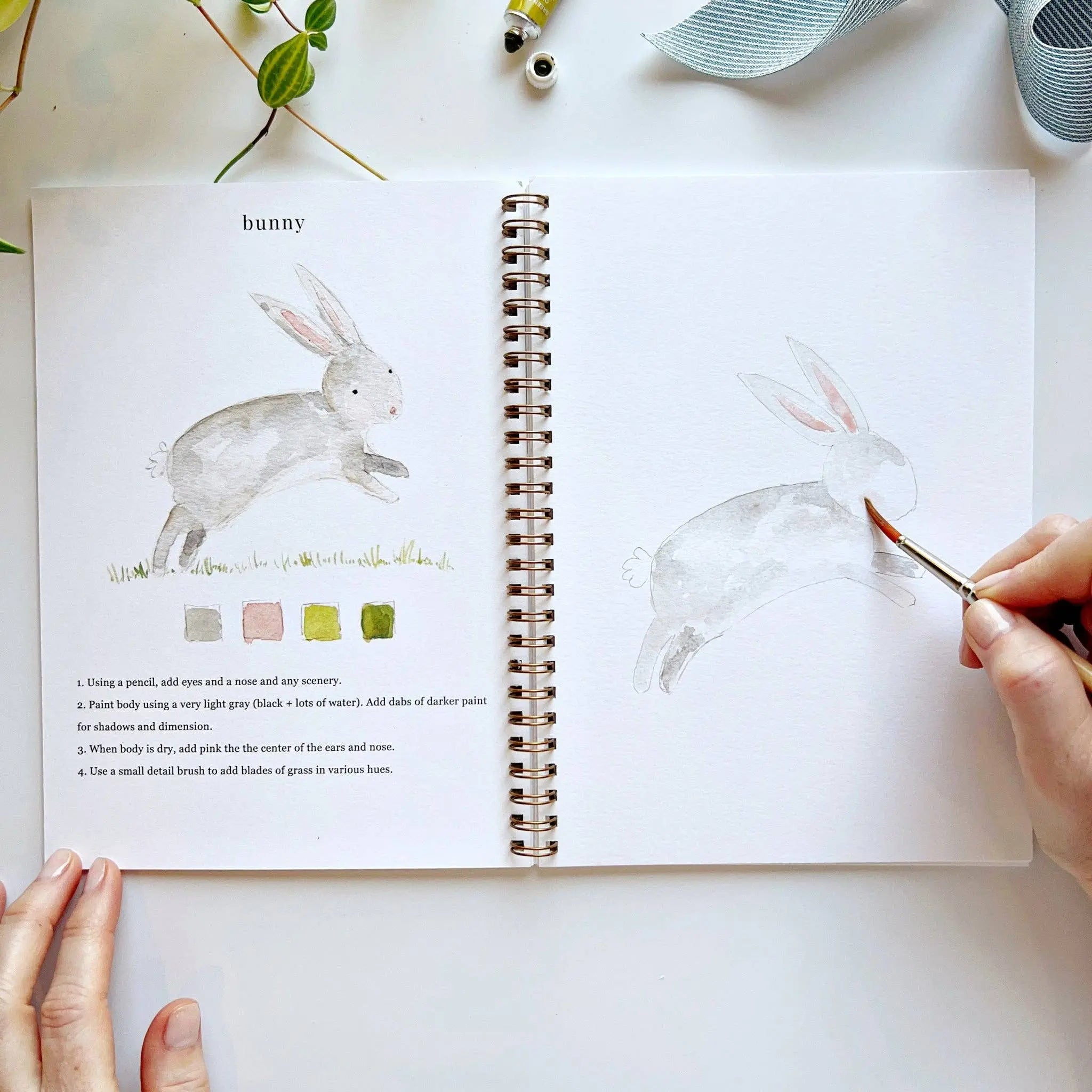 Animals Watercolor Workbook - 12 Beginner-Friendly Paintings - Emily Lex Studio