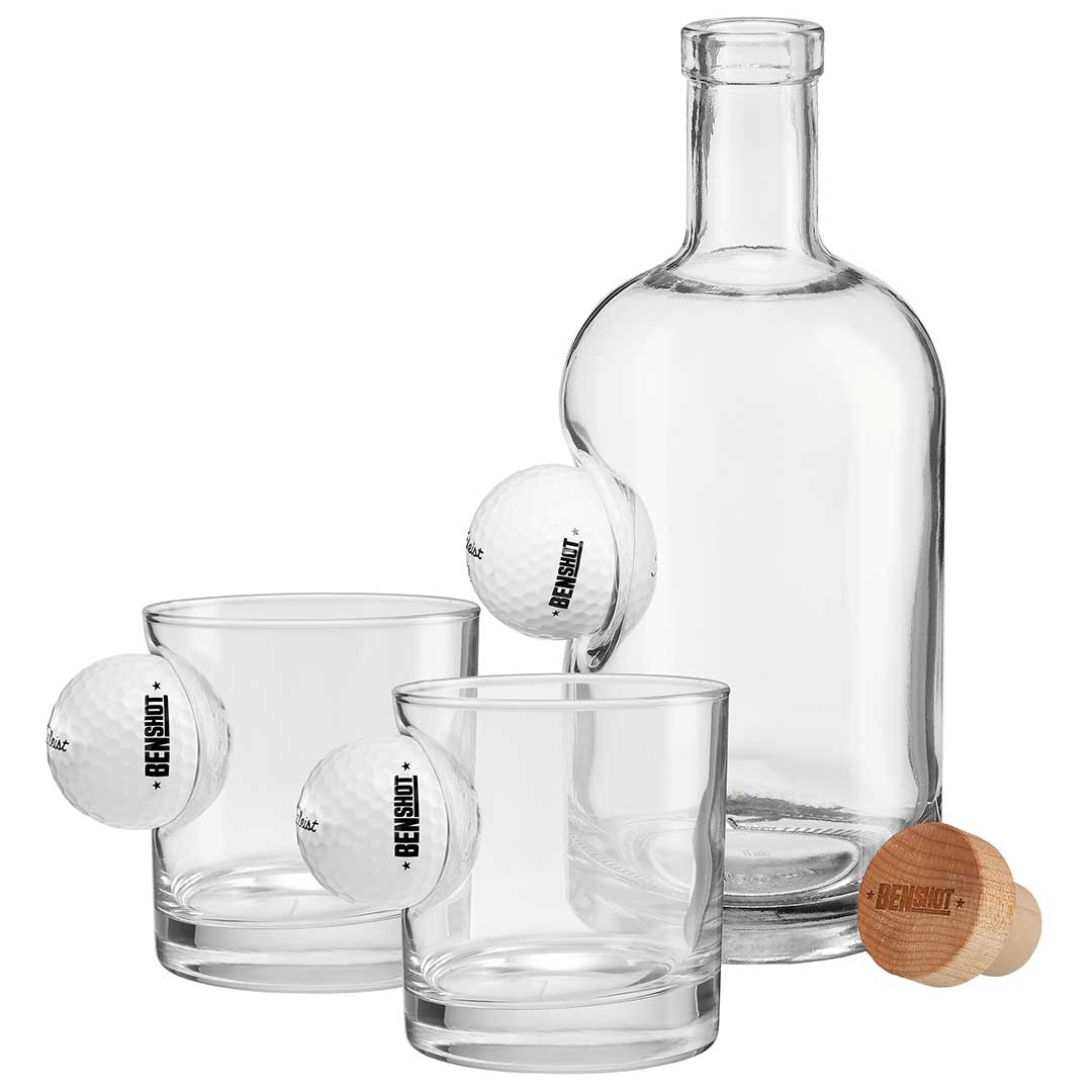 BenShot - Golf Ball Decanter and Rocks Glass Set