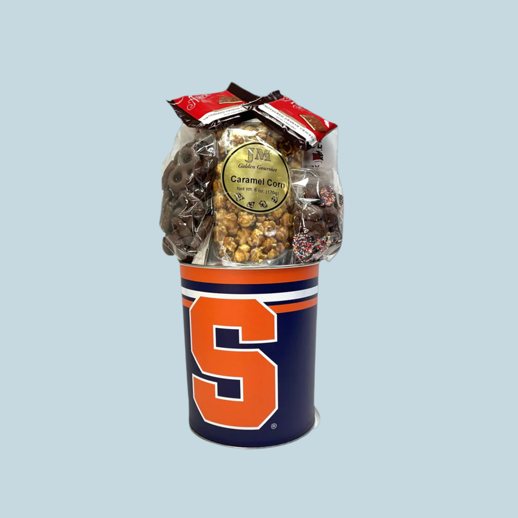 Syracuse Orange Gift Tin Basket