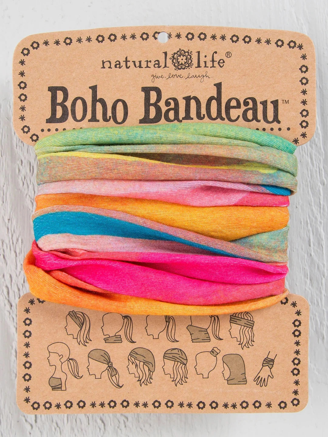 Vida Natural - Bandeau Boho Arcoíris Degradado