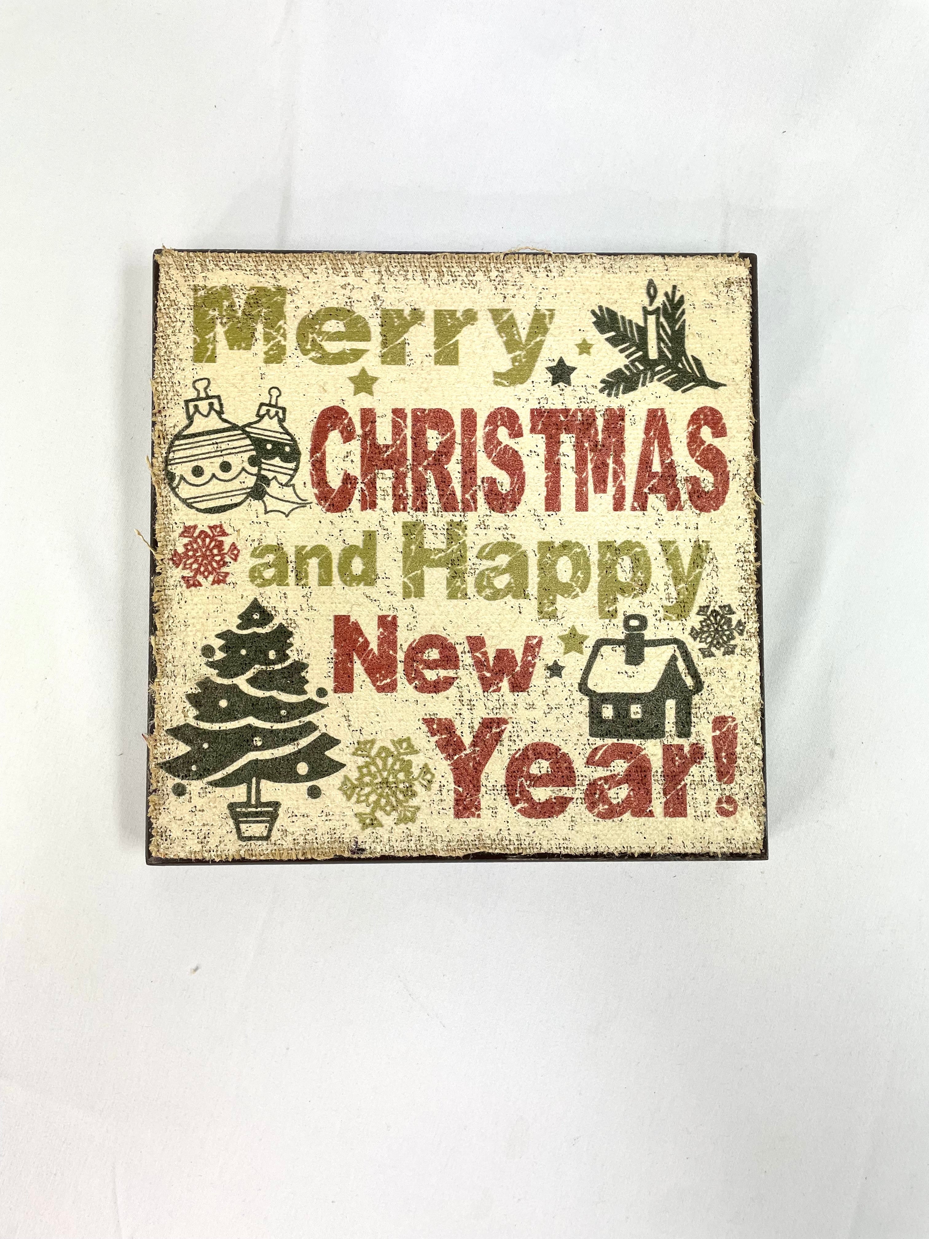 Clearance Holiday Decor Sign 12” X 12”