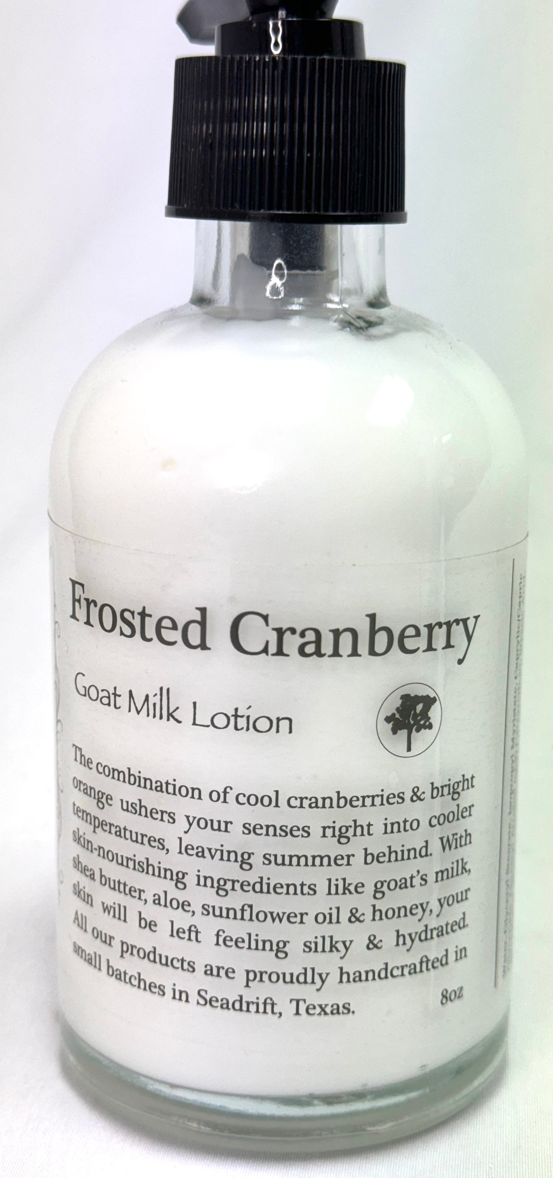 8oz Goat Milk Lotion: Frosted Cranberry