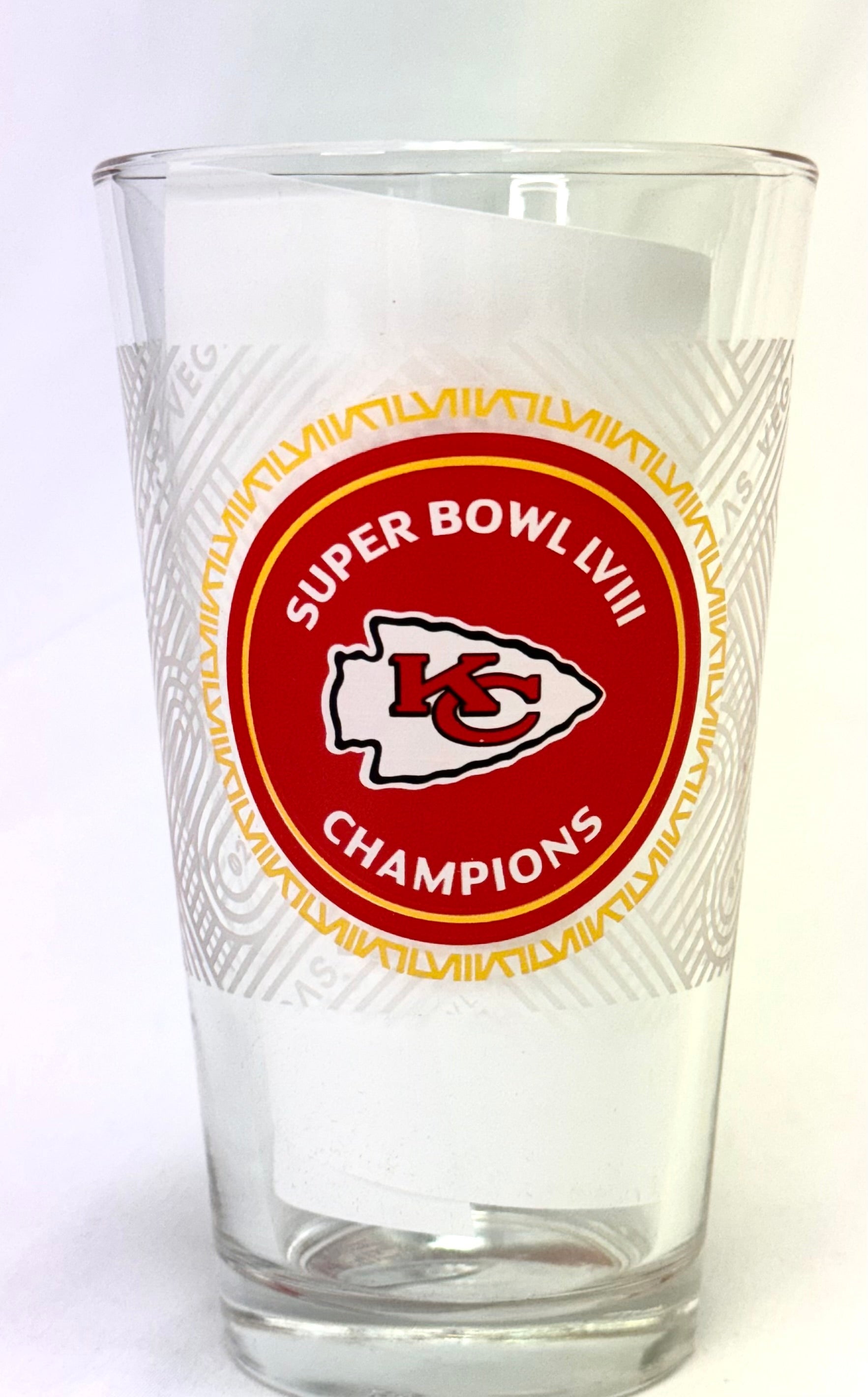 Kansas City Chiefs Super Bowl LVIII Champs Roster 16oz Pint