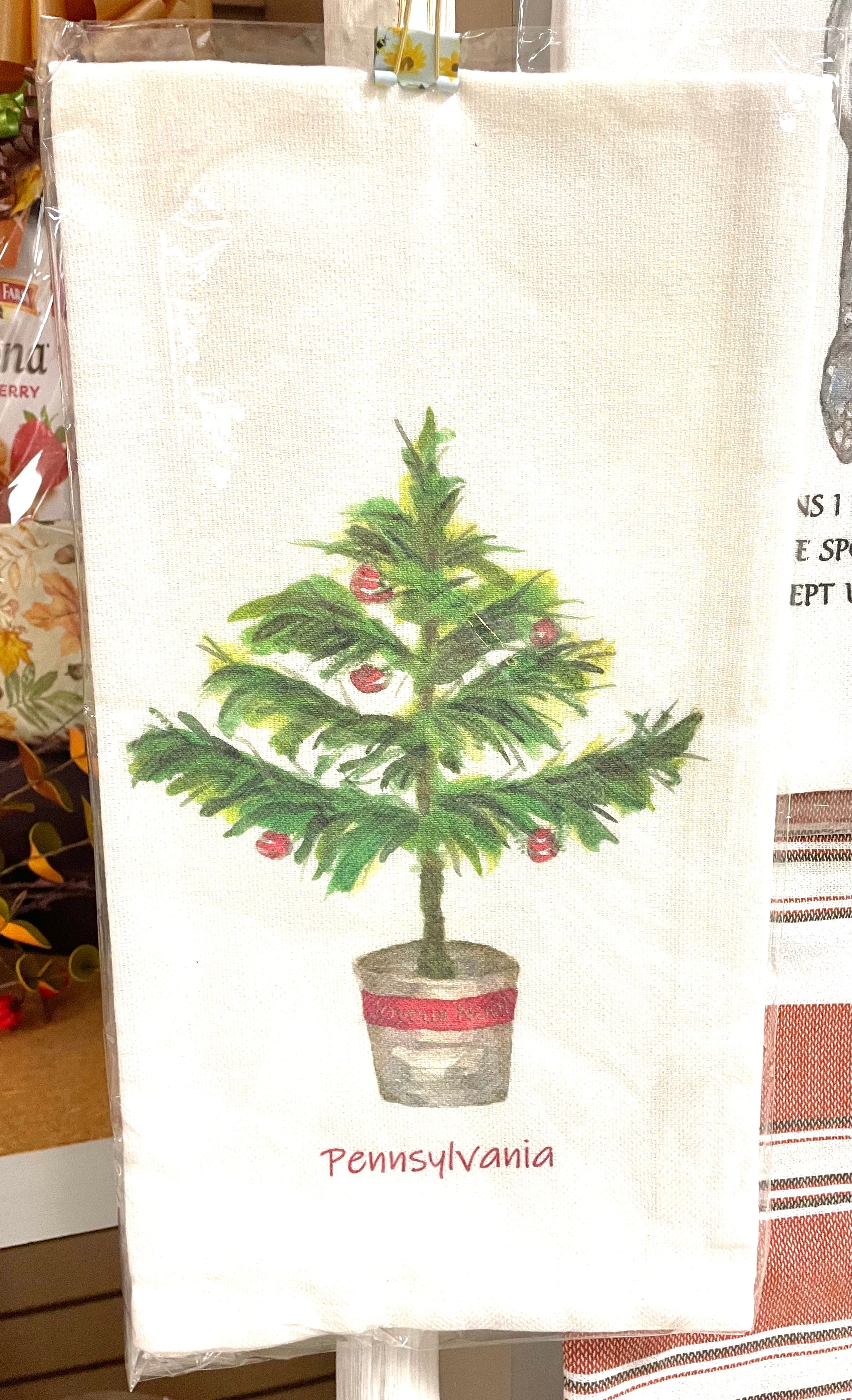 Christmas Tree in Pot from Pennsylvania Dish Towel - Clearance