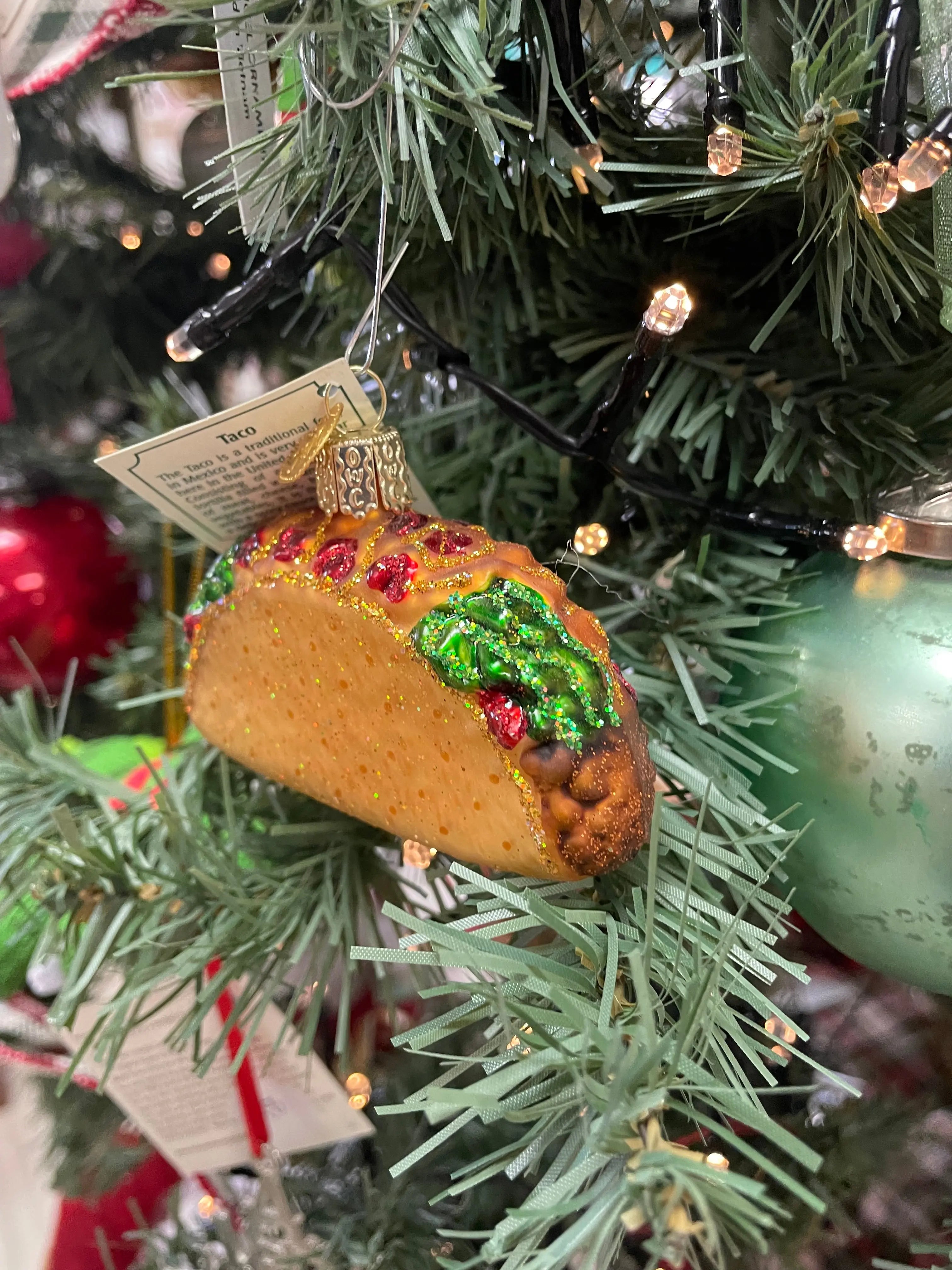 Old World Christmas Taco Ornament - Hand-Blown Glass Tree Decoration