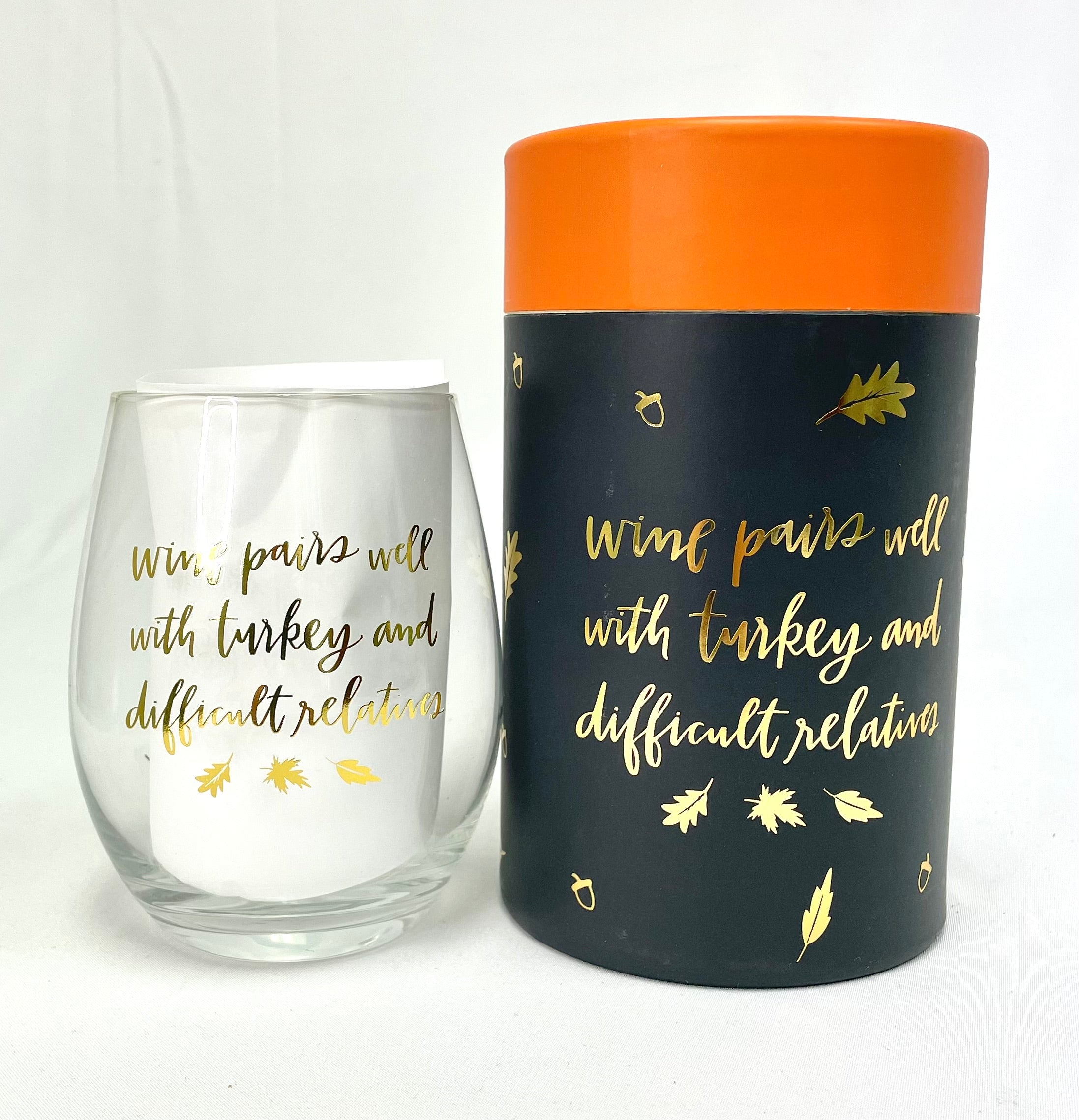 Wine Turkey Stemless Wine Glass