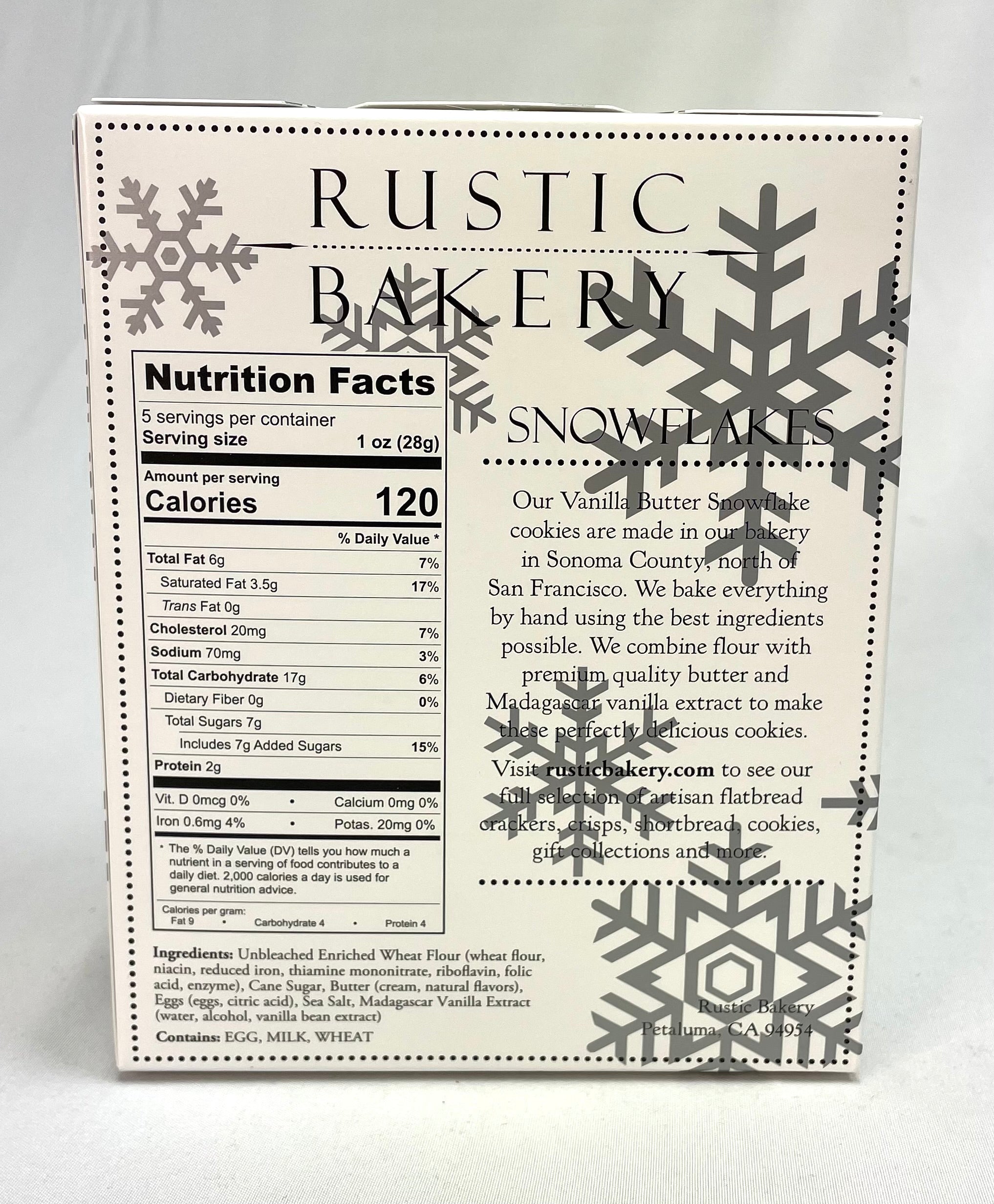 Rustic Bakery - Snowflakes Vanilla Cookies