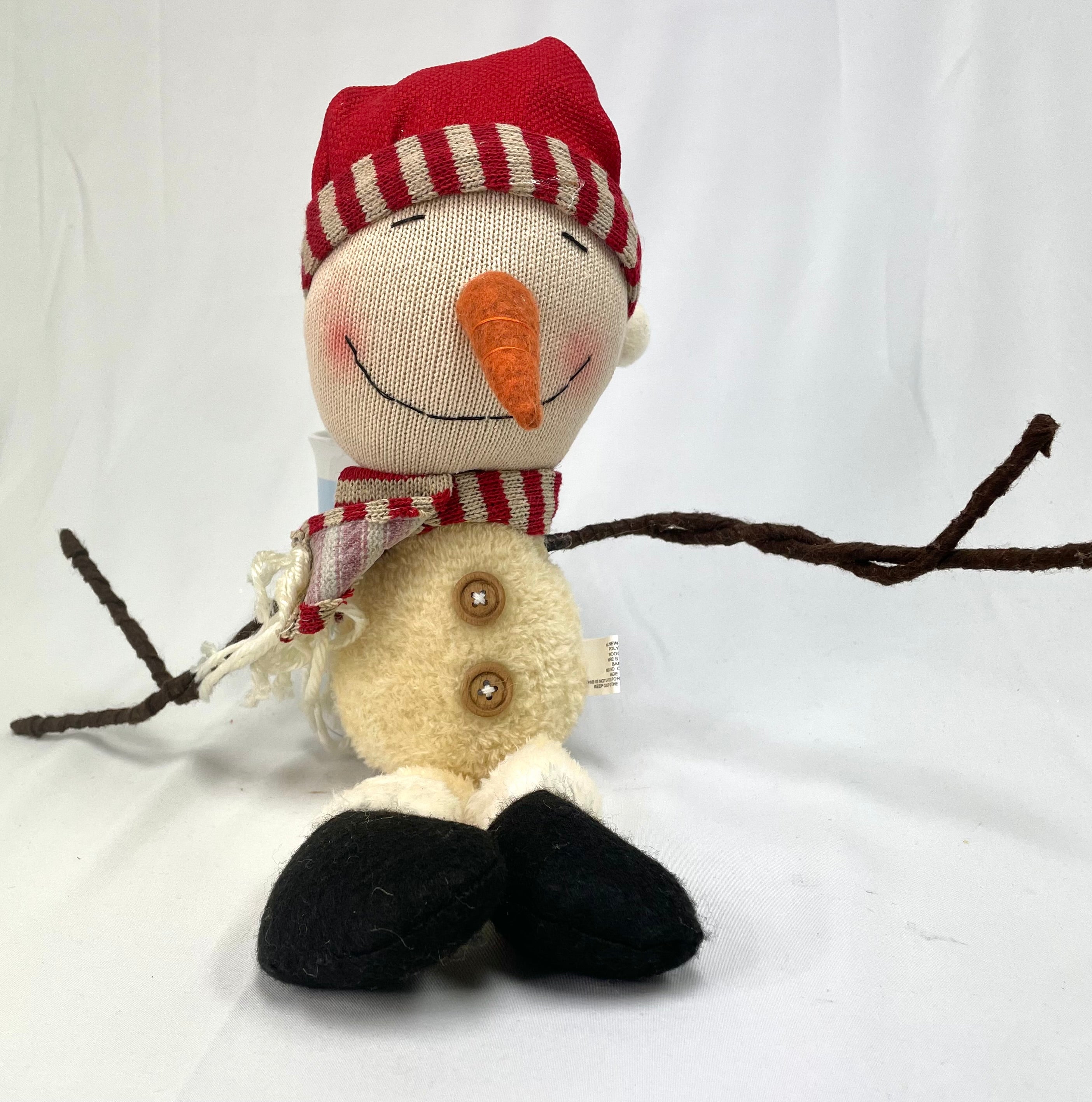 Snowman With Dangle Leg -  Plush Big Head