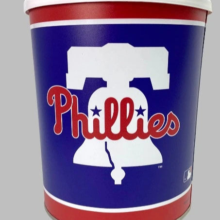 JGB Sports - Cesta de regalo metálica de los Philadelphia Phillies - Hecha en Estados Unidos