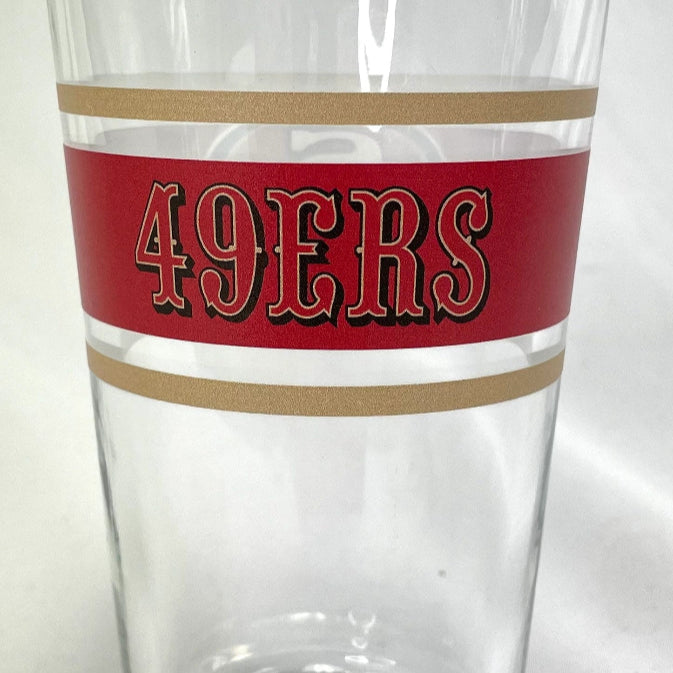 Logo Brands - Pinta a rayas de 16 oz de los San Francisco 49ers