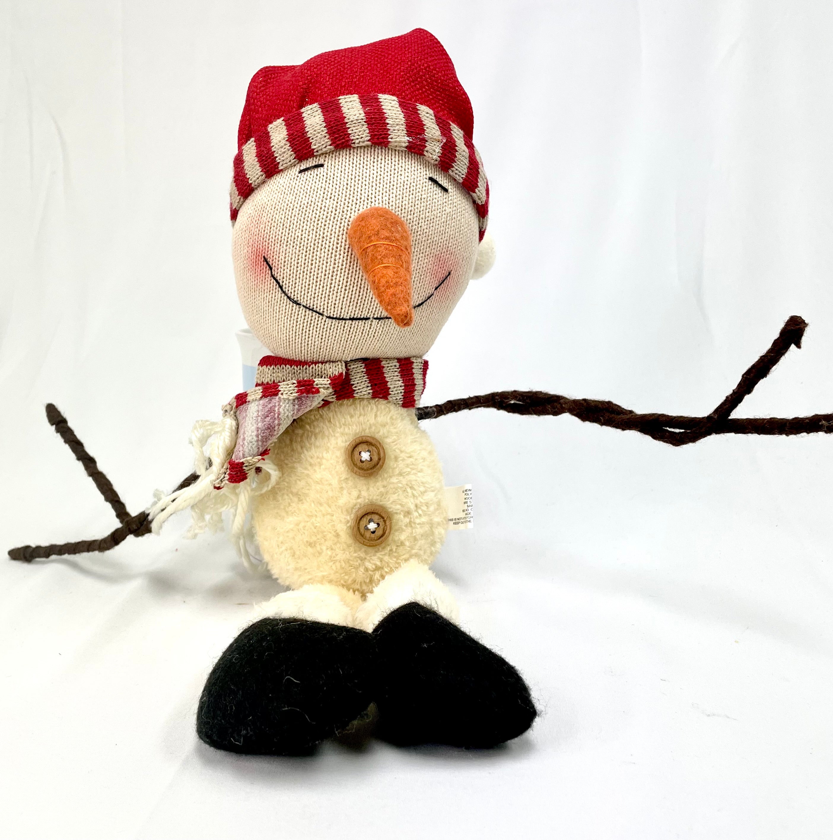 Snowman With Dangle Leg -  Plush Big Head