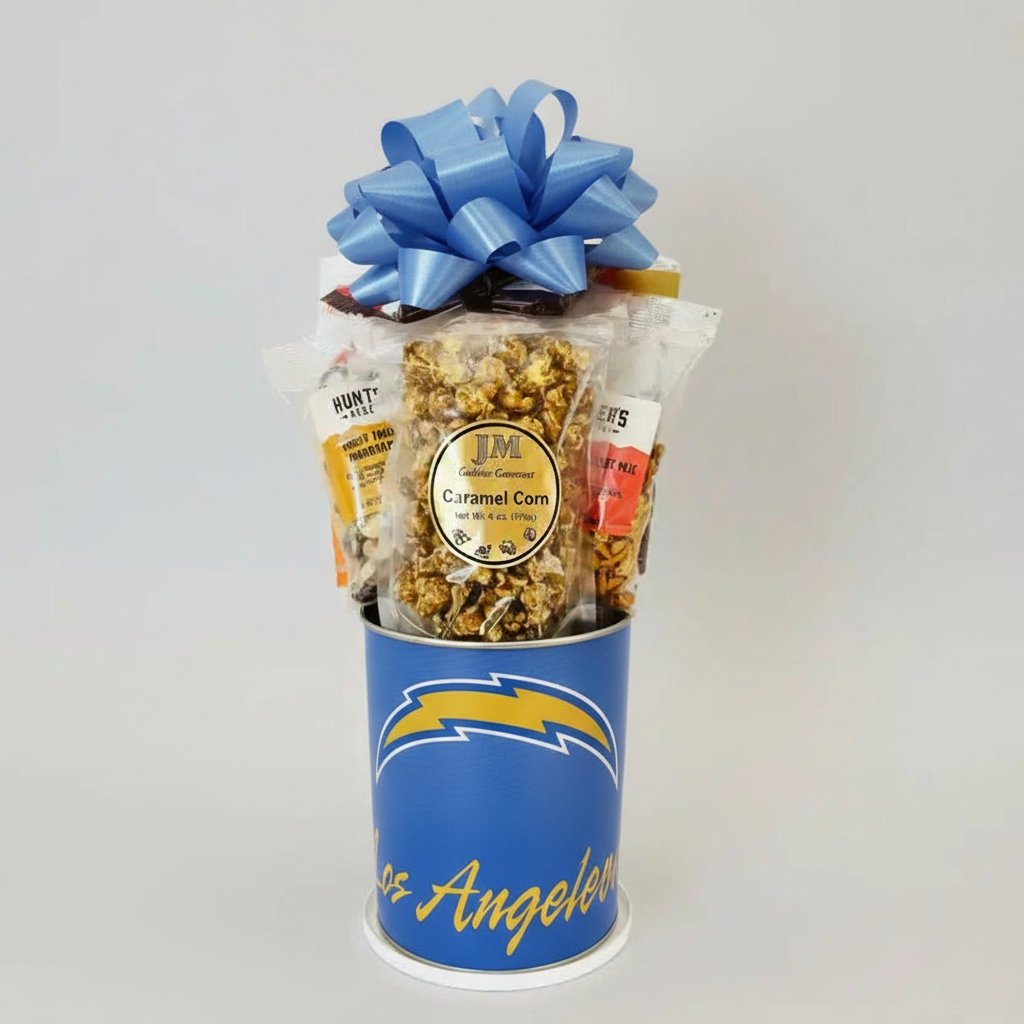 Los Angeles Chargers Gift Tin - Powder Blue Bow