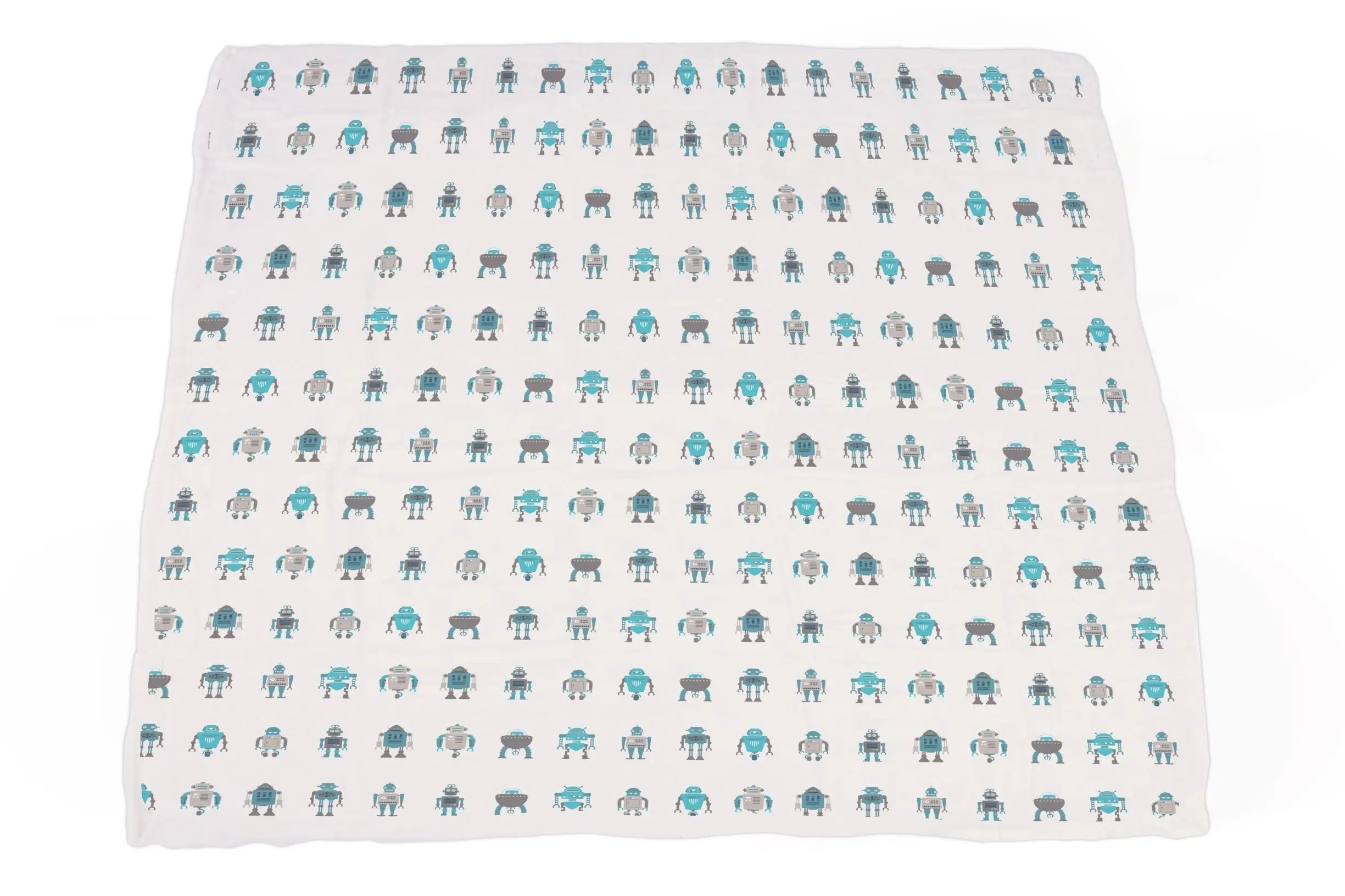 Robots Cotton Muslin Newcastle Blanket