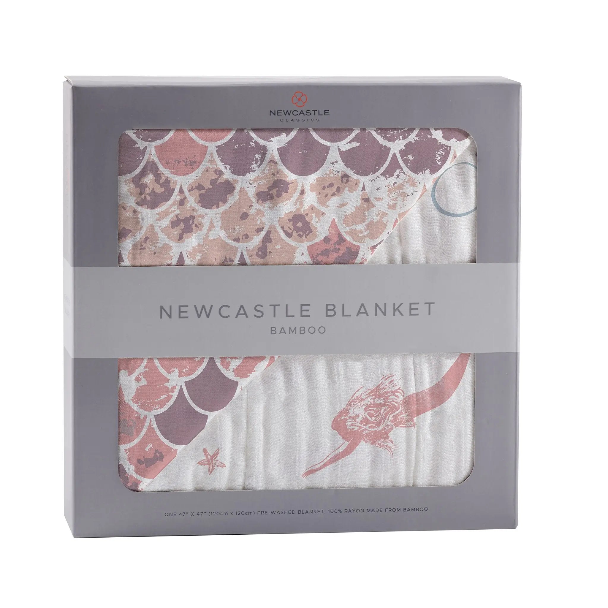 Mermaids and Scales Bamboo Muslin Newcastle Blanket Newcastle Classics