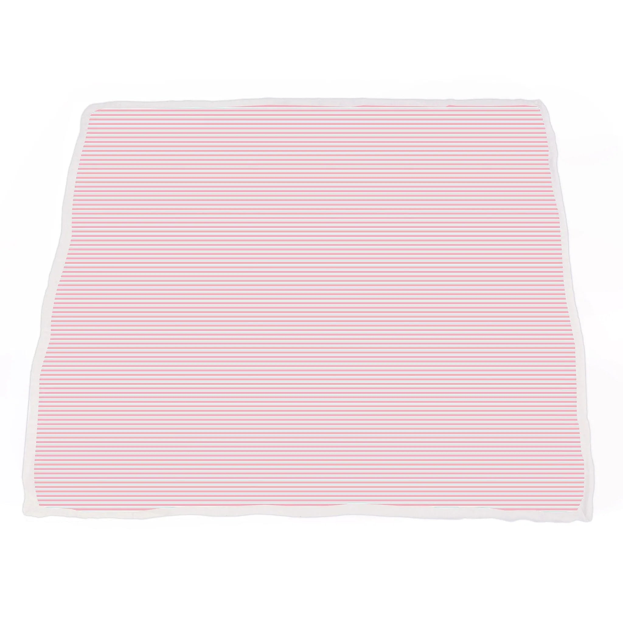 Playful Kitty and Candy Stripe Bamboo Muslin Newcastle Blanket