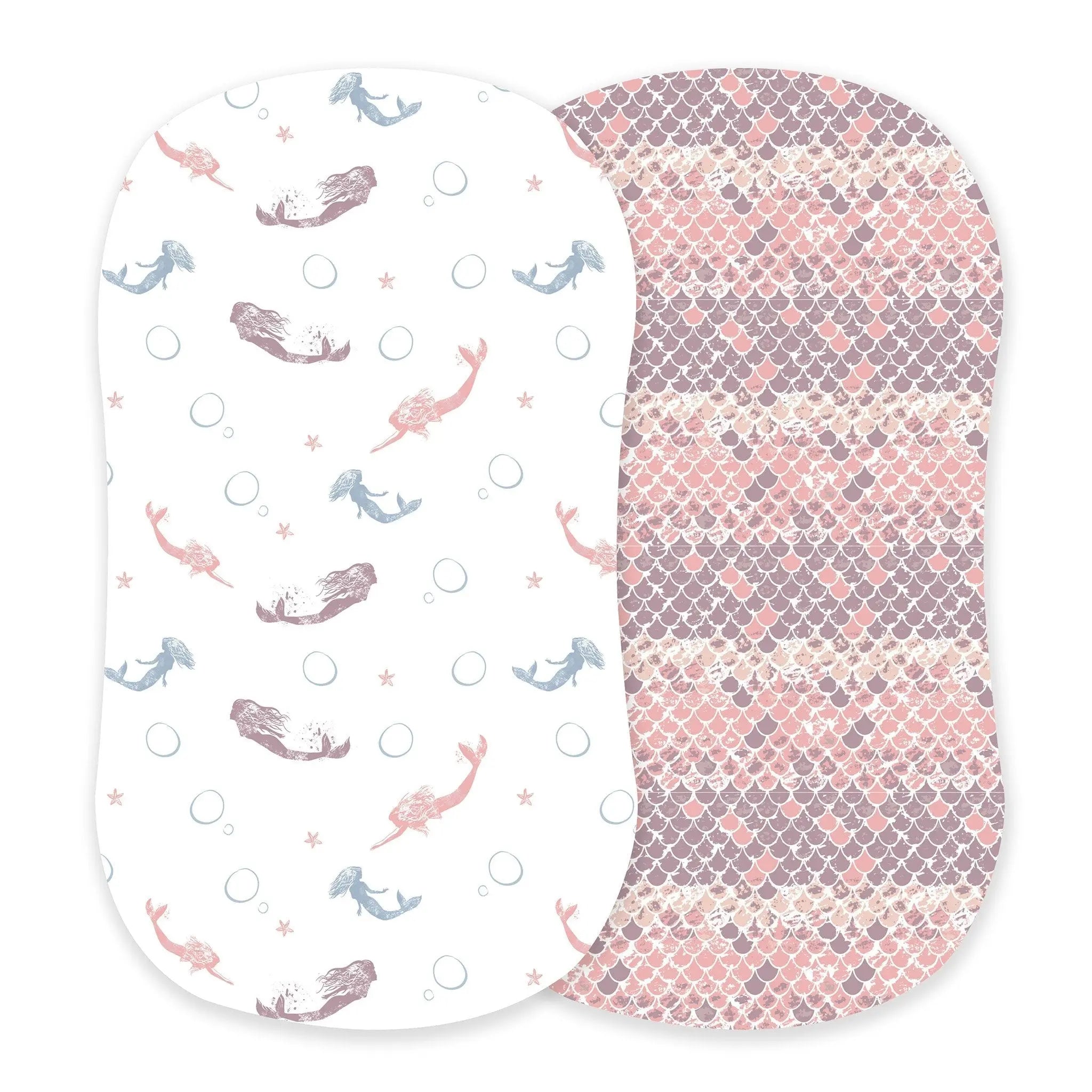 Mermaids and Scales Bamboo Changing Pad Cover/Bassinet Sheets Newcastle Classics