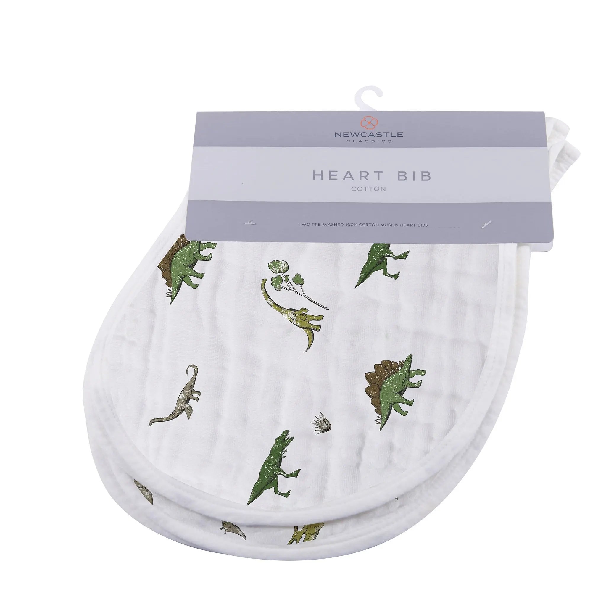 Dino Days Cotton Burp Cloth Bib 2PK Newcastle Classics