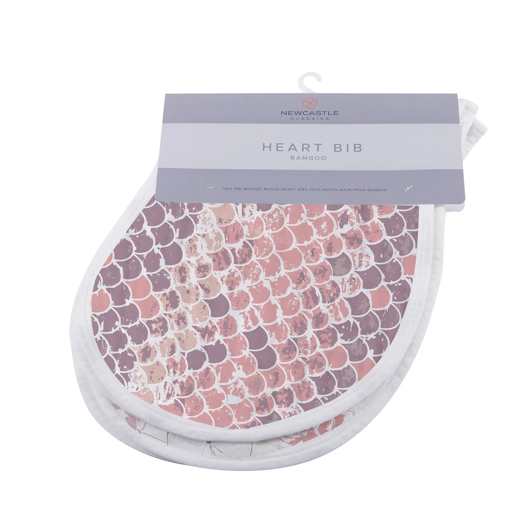 Under The Sea Bamboo Heart Bib 2PK Newcastle Classics
