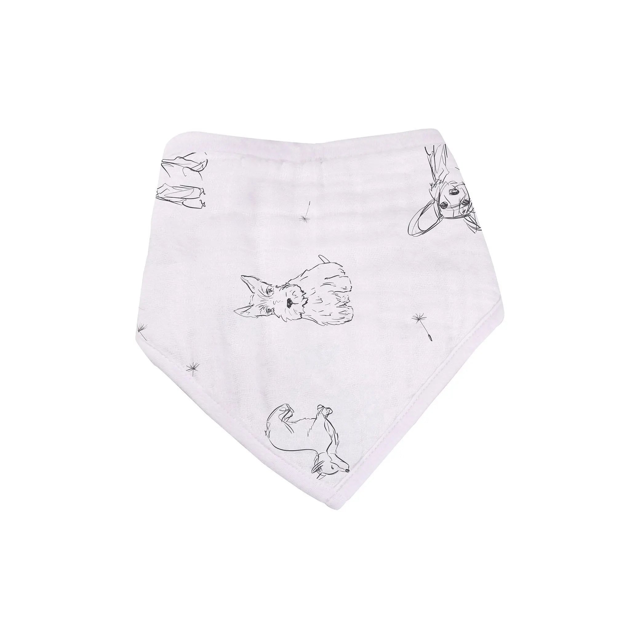 Dandelions Bamboo Bandana Bib 4PK Newcastle Classics