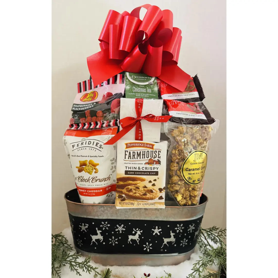 Premium Reindeer Holiday Gift Basket