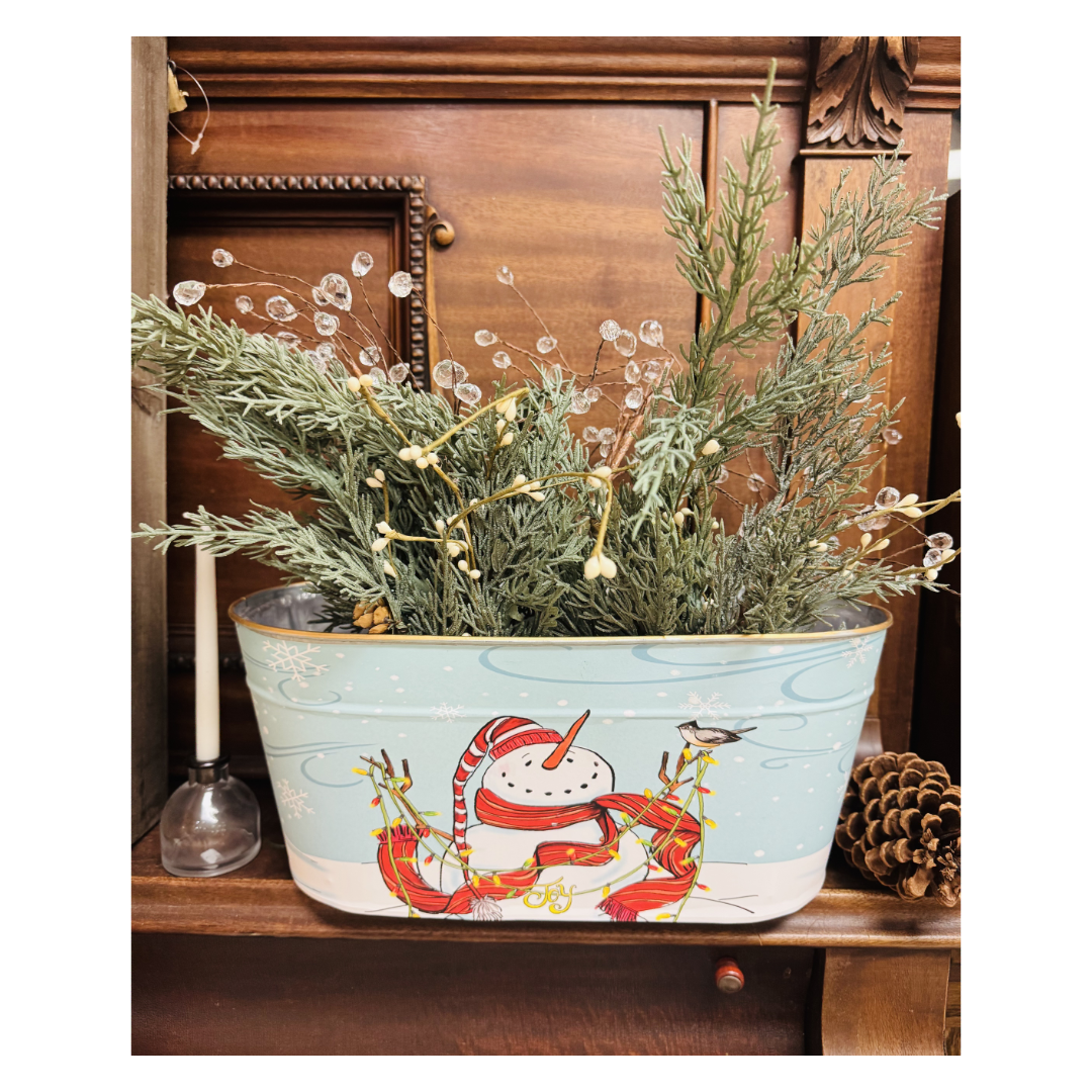 Whimsical Holiday Snowman Gift Basket