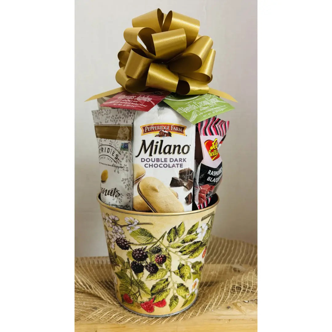 Cesta pequeña de lata de regalo de bayas