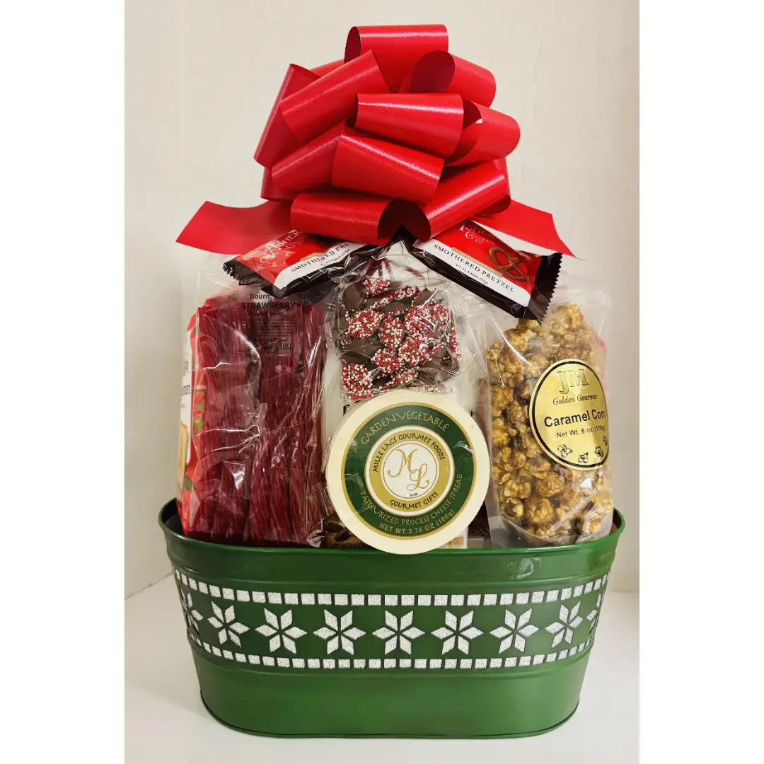 Holiday Snowflake Gift Basket - Premium Gourmet Food Gift