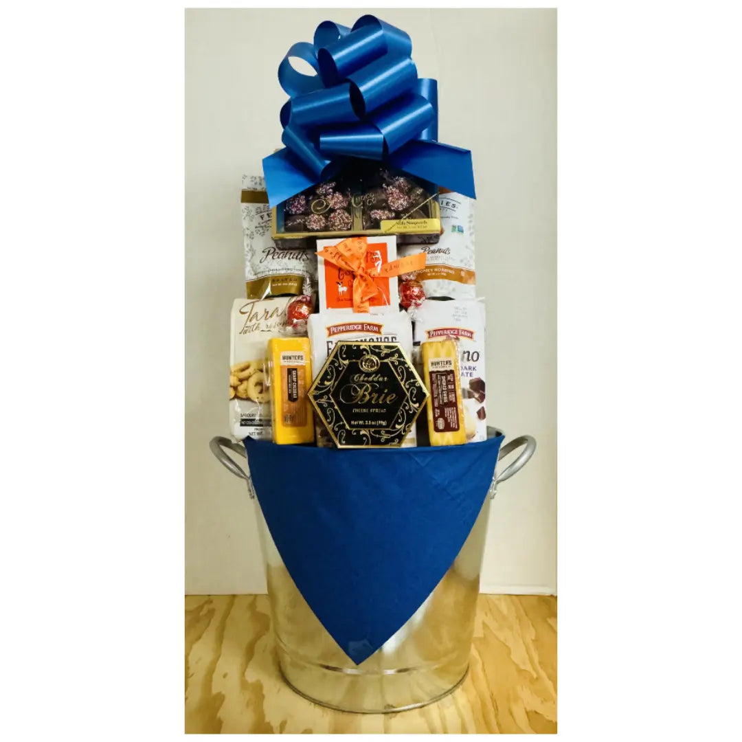 Cesta de regalo Jenny's Grand Metal Bucket - Regalo navideño - Regalo de otoño