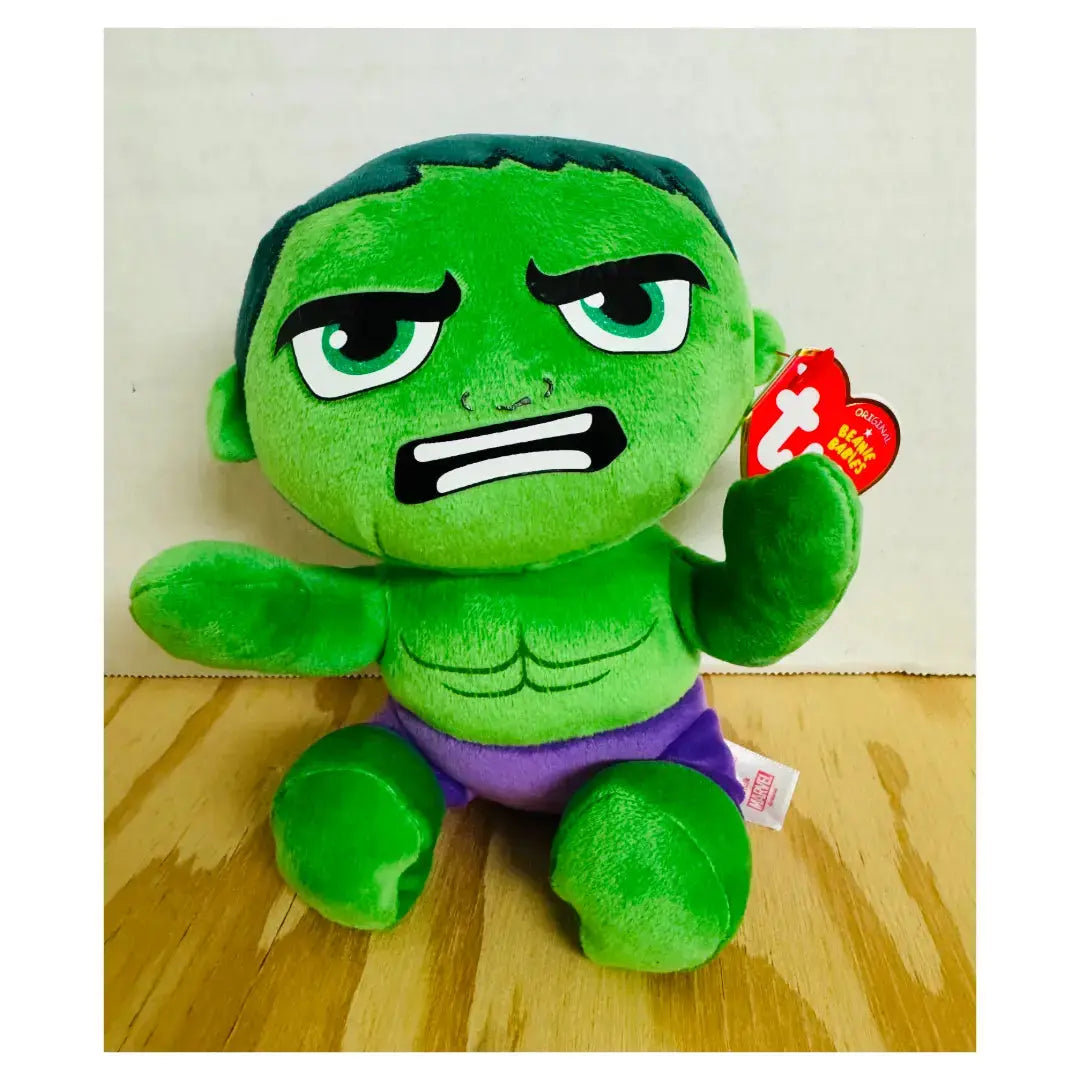 Ty Beanie Baby Hulk Plush - 6 Inch Officially Licensed Marvel Collectible
