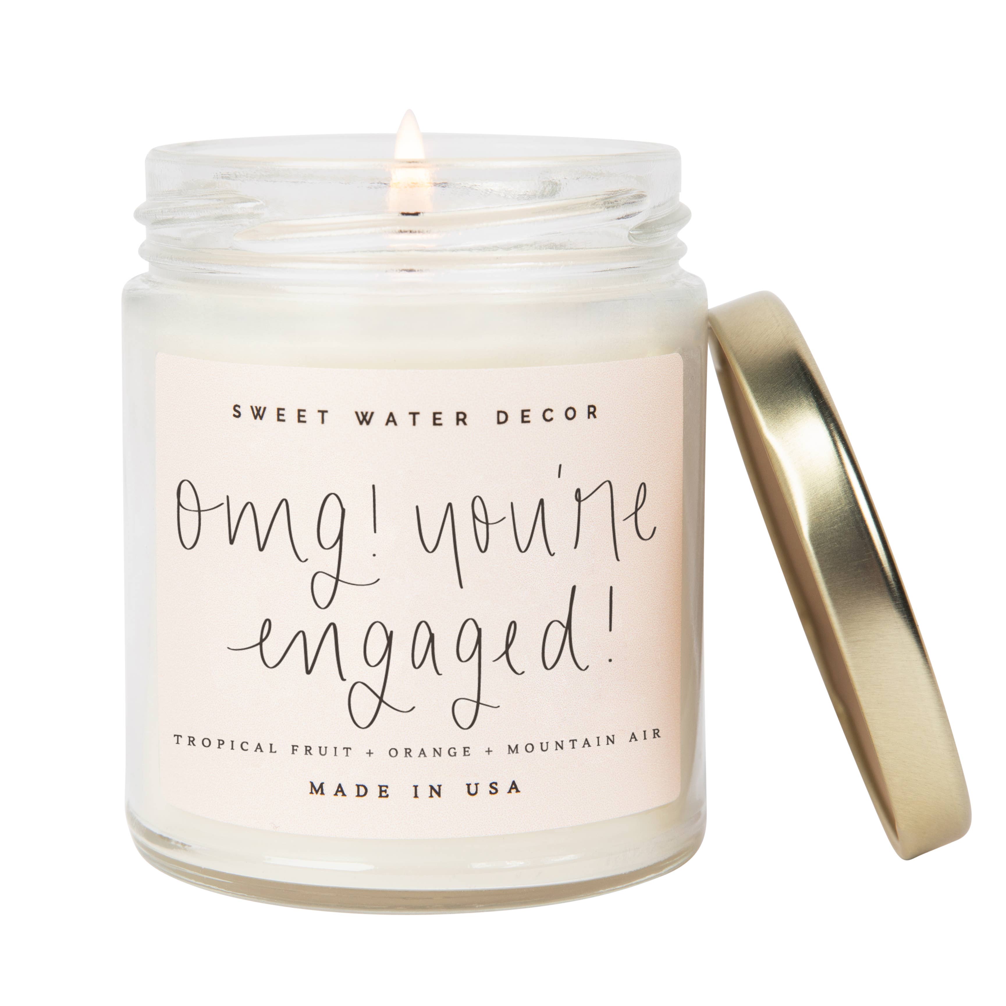 OMG! You're Engaged! Soy Candle - Clear Jar - 9 oz