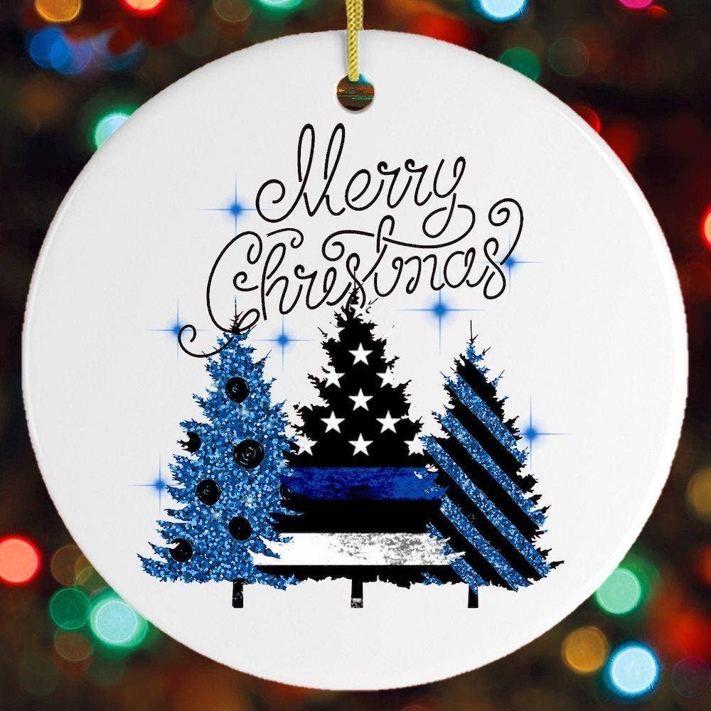 Merry Christmas Police Officer Ornament - Clearance