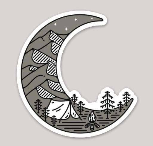 Crescent Moon Sticker