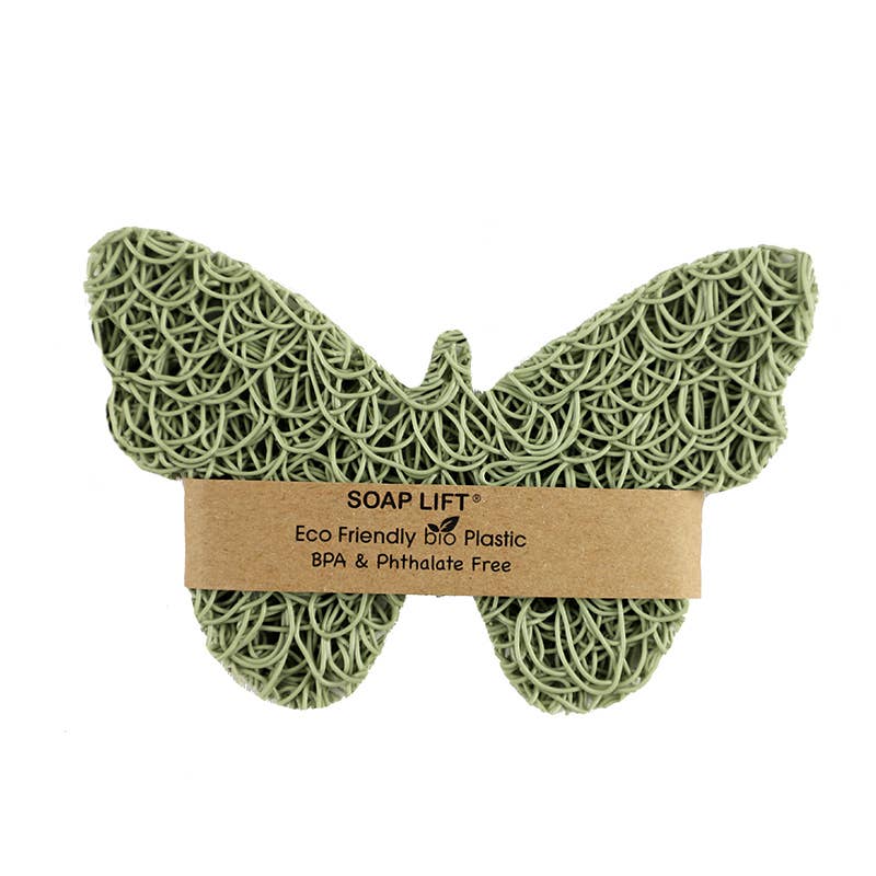 Butterfly Soap Lift Soap Saver Pad - Sage